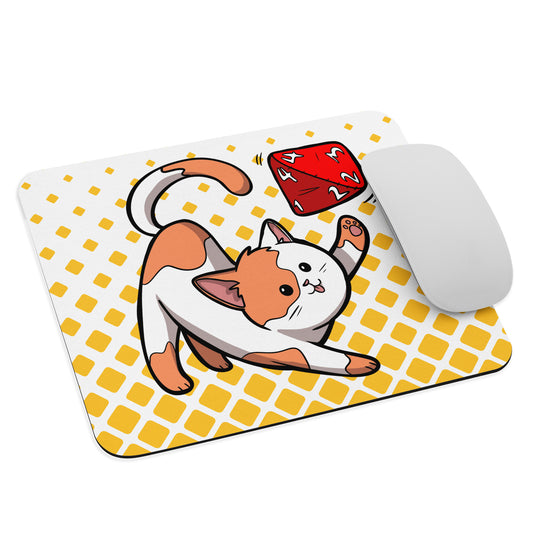 Kitty D20 Mouse pad  Level 1 Gamers Default Title