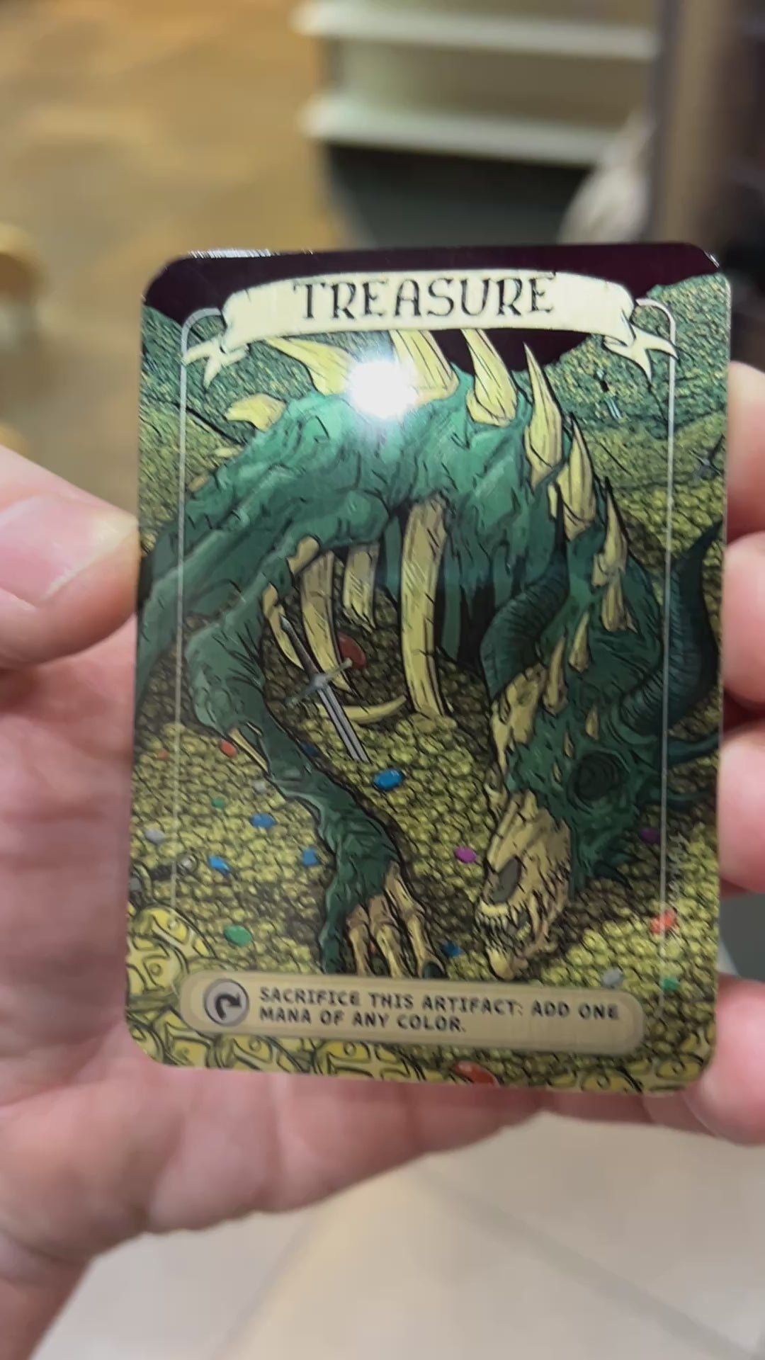 Dragon Treasure - Metal Token Magic Card Level 1 Gamers