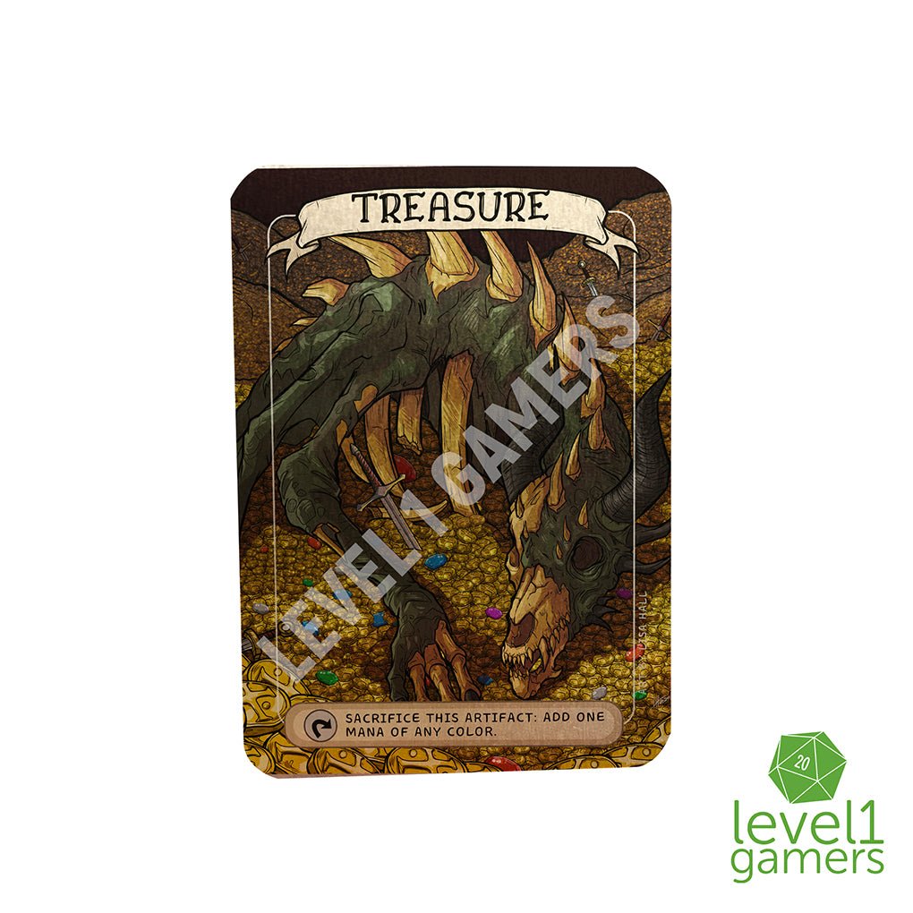 Dragon Treasure - Metal Token Magic Card Level 1 Gamers