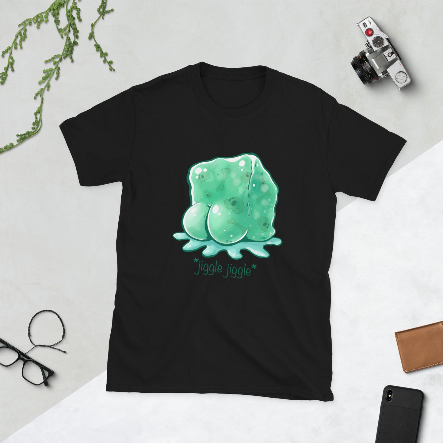 Dummy Thicc Gelatinous Cube Short-Sleeve Unisex T-Shirt Level 1 Gamers Black S