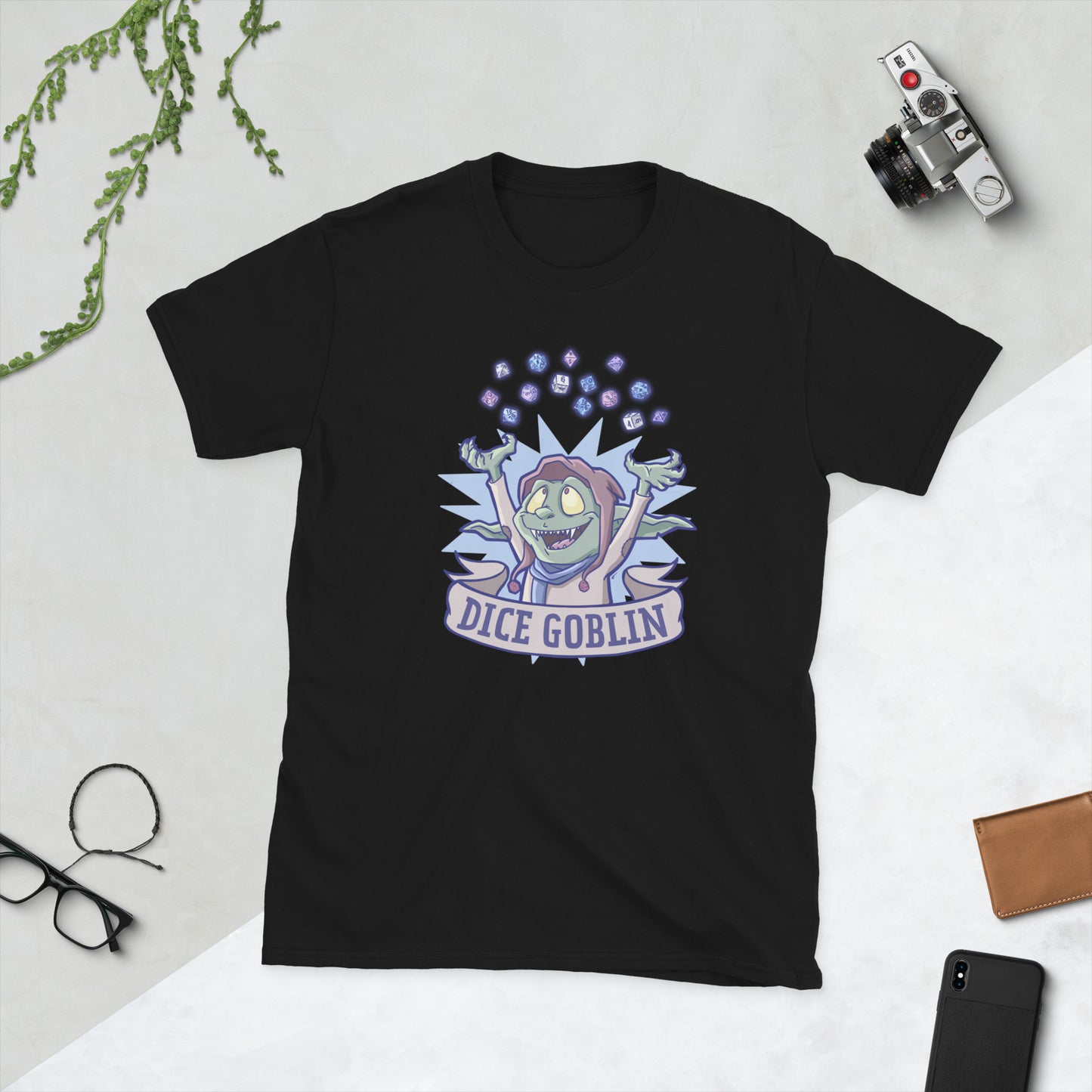 Dice Goblin Short-Sleeve Unisex T-Shirt Level 1 Gamers Black S