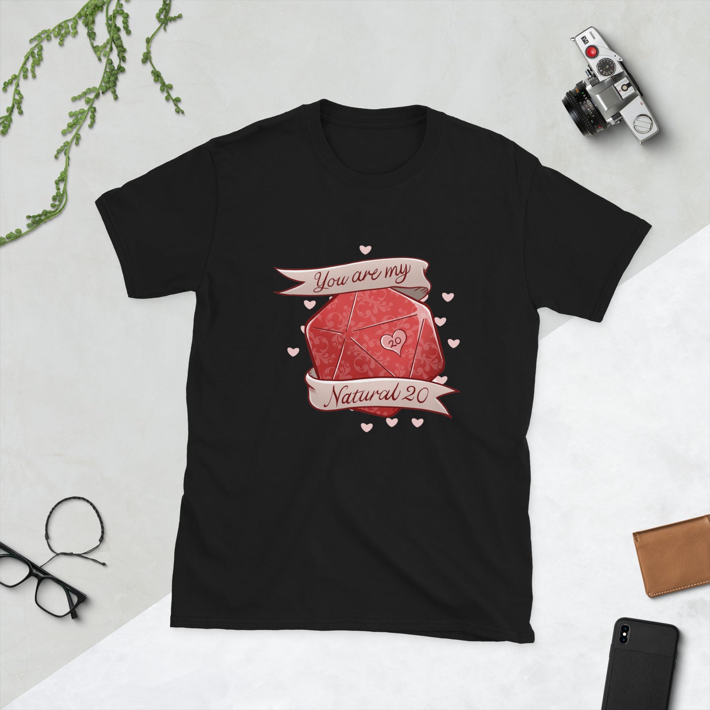 You Are My Natural 20 Short-Sleeve Unisex T-Shirt Level 1 Gamers Black S
