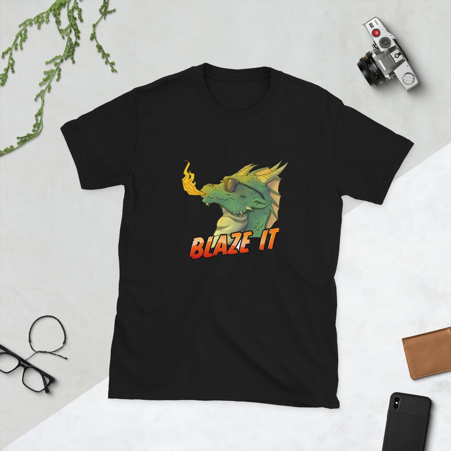 Blaze It Short-Sleeve Unisex T-Shirt Level 1 Gamers Black S