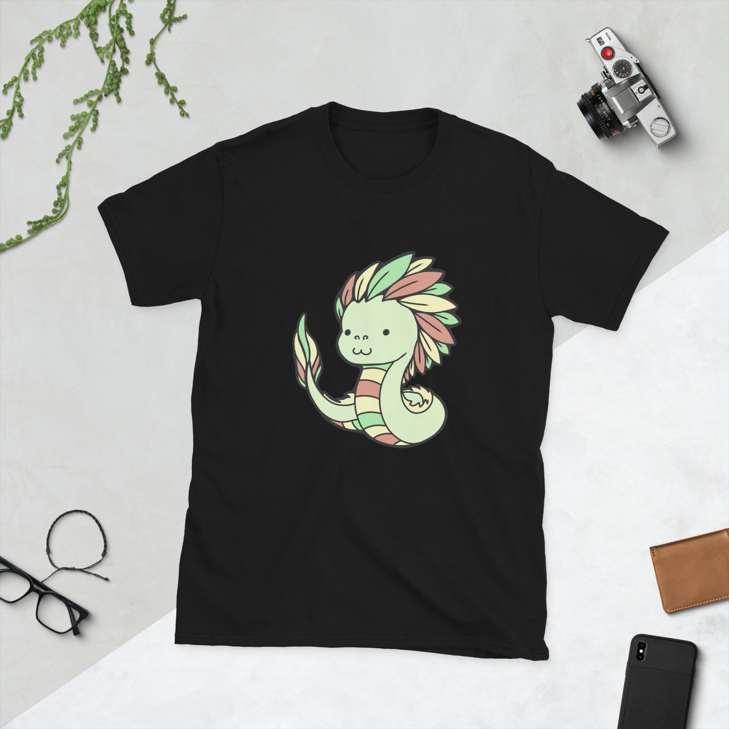 Quetzalcoatl Short-Sleeve Unisex T-Shirt Level 1 Gamers Black S