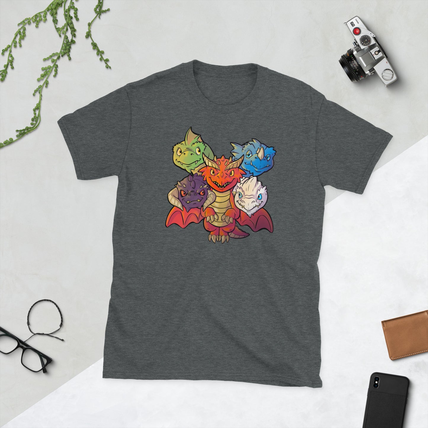 Tiamat (AKA Lil T) Short-Sleeve Unisex T-Shirt Level 1 Gamers Dark Heather S