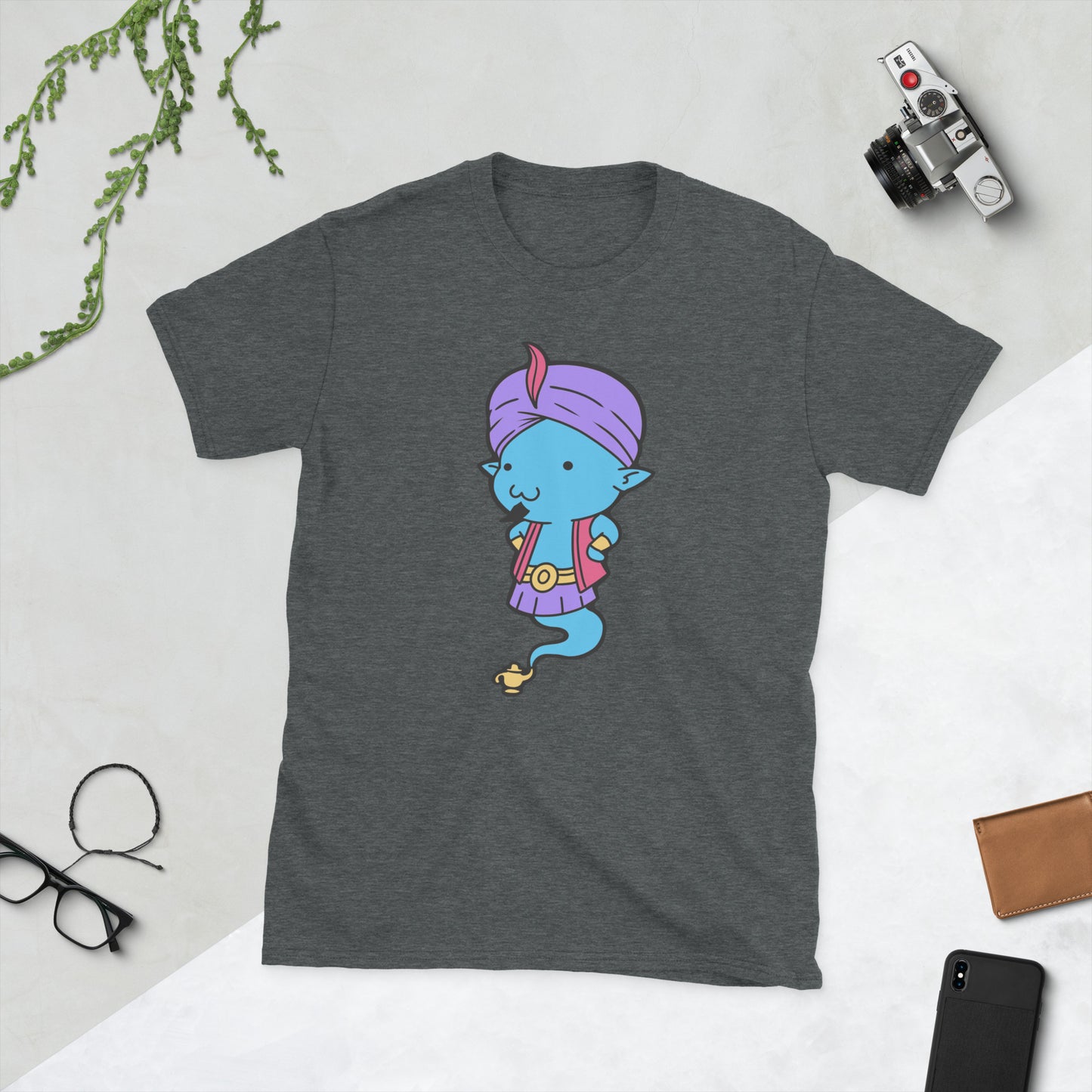 Djinn Short-Sleeve Unisex T-Shirt Level 1 Gamers Dark Heather S