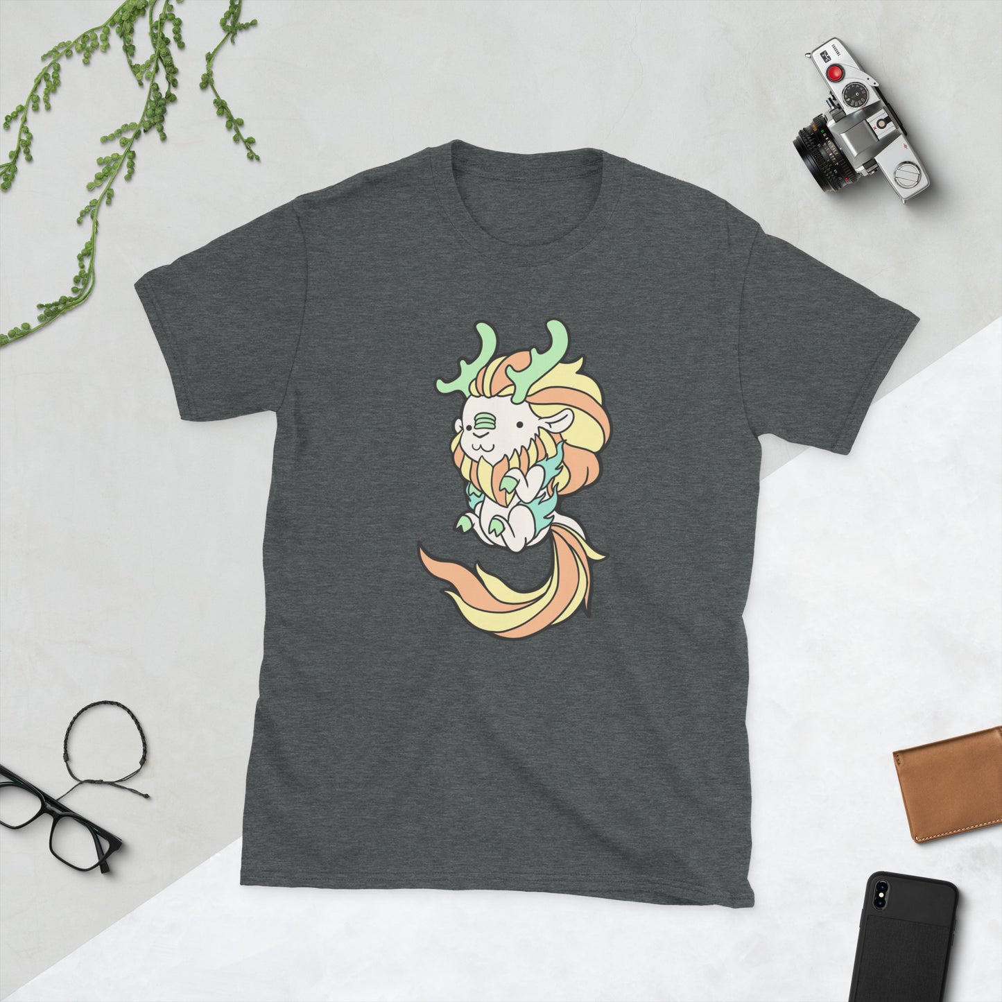 Qilin Short-Sleeve Unisex T-Shirt Level 1 Gamers Dark Heather S