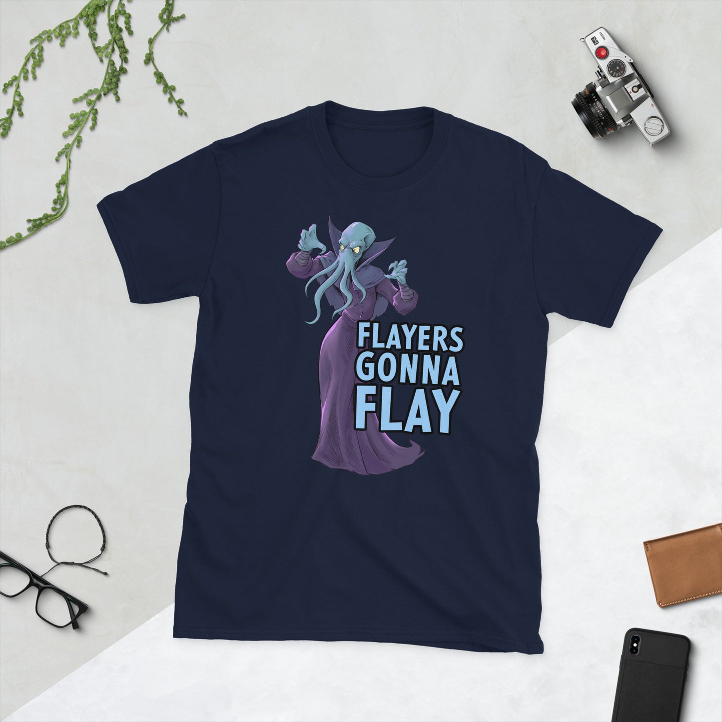 Flayers Gonna Flay Short-Sleeve Unisex T-Shirt  Level 1 Gamers Navy S 