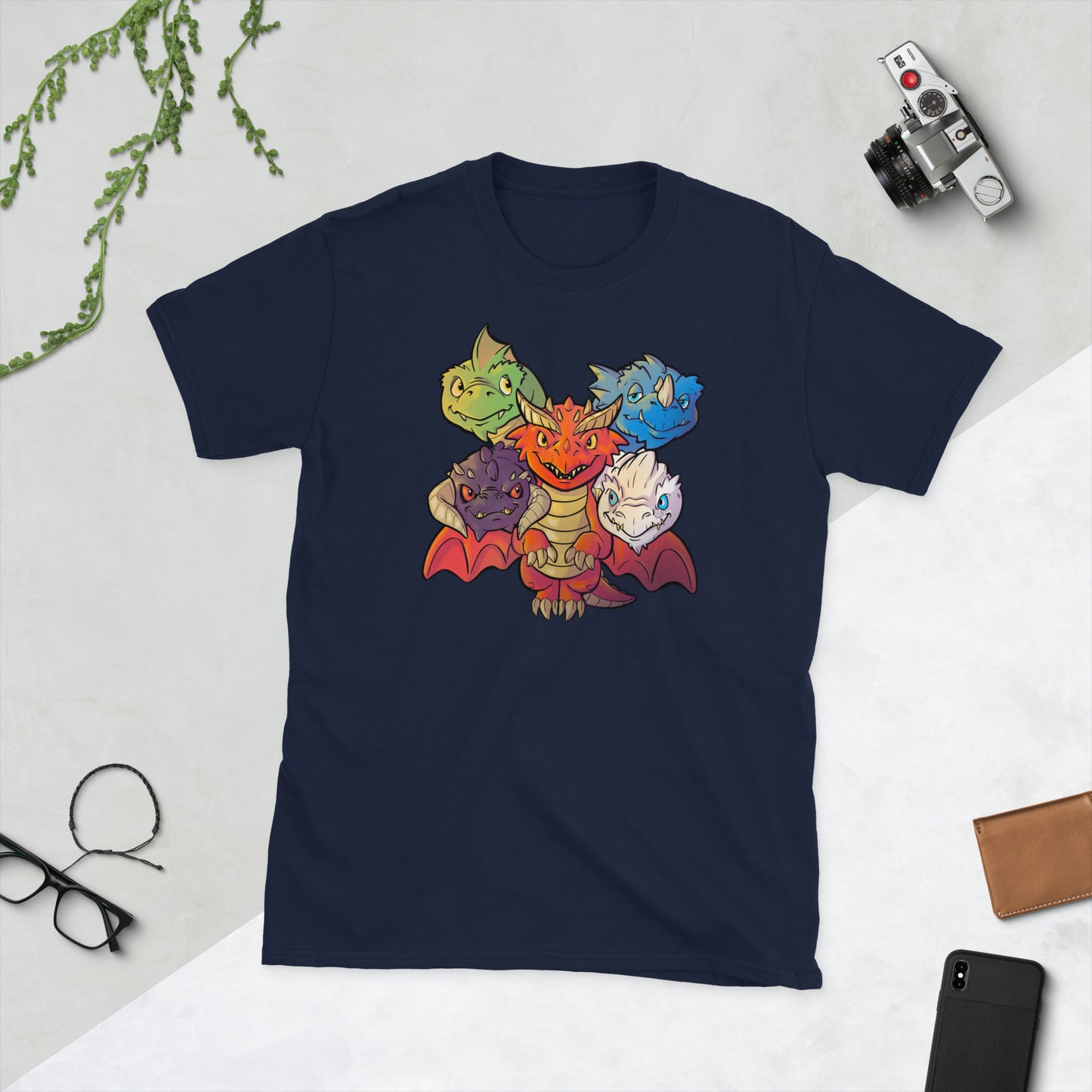 Tiamat (AKA Lil T) Short-Sleeve Unisex T-Shirt Level 1 Gamers Navy S
