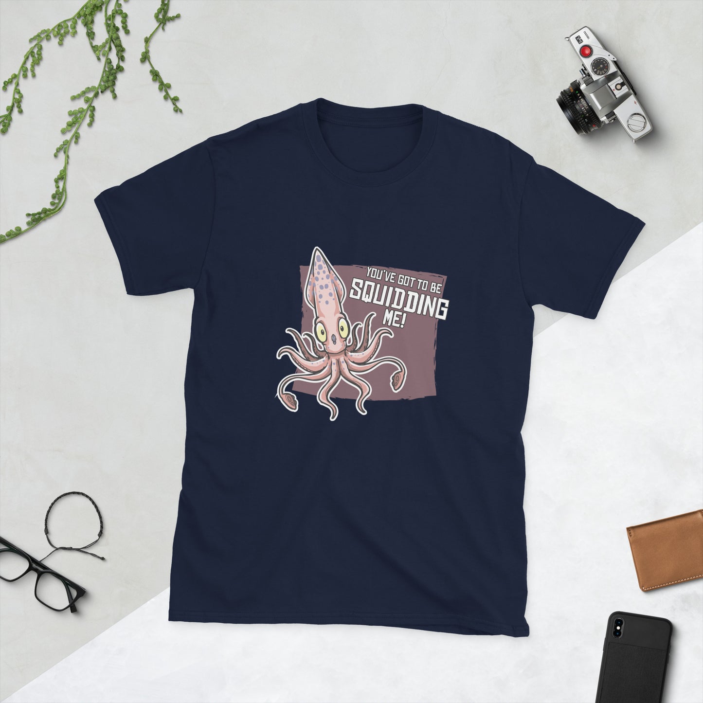 You've Got To Be Squidding Me Short-Sleeve Unisex T-Shirt Level 1 Gamers Navy S