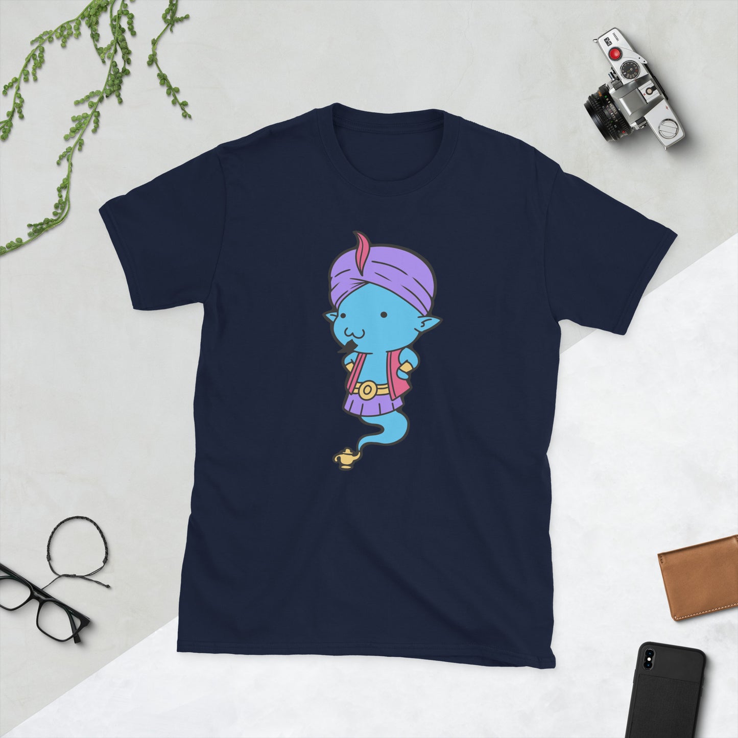 Djinn Short-Sleeve Unisex T-Shirt Level 1 Gamers Navy S