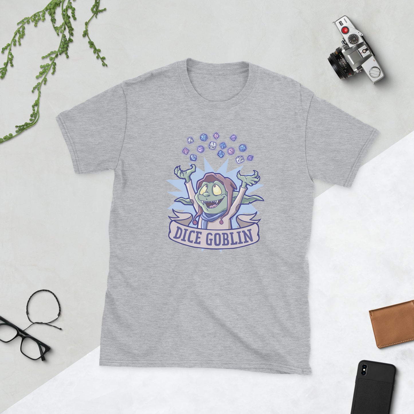 Dice Goblin Short-Sleeve Unisex T-Shirt Level 1 Gamers Sport Grey S