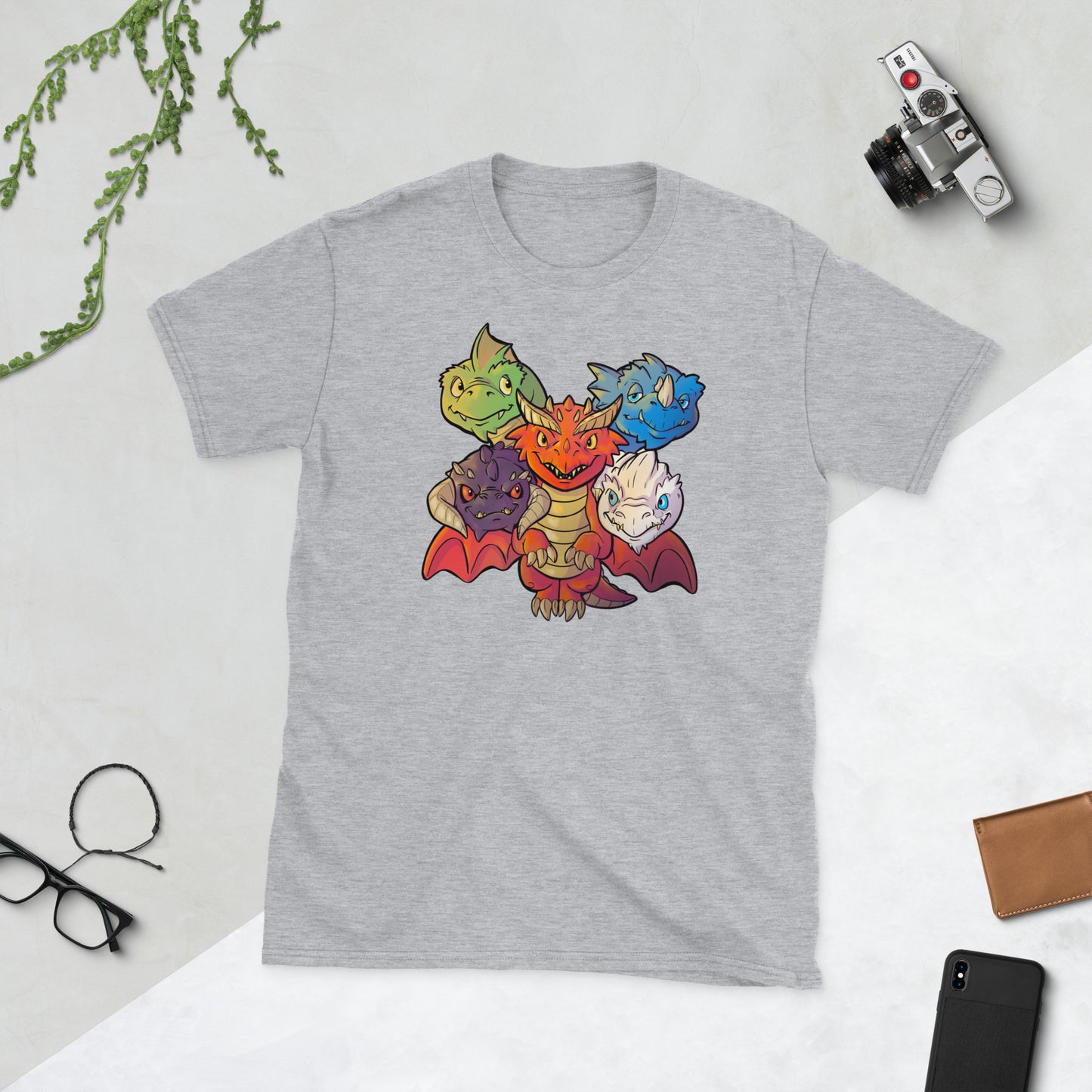 Tiamat (AKA Lil T) Short-Sleeve Unisex T-Shirt Level 1 Gamers Sport Grey S