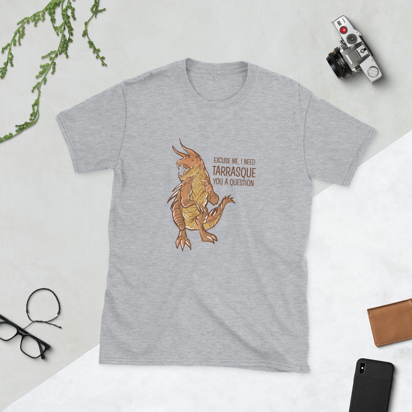 Tarrasque Short-Sleeve Unisex T-Shirt Level 1 Gamers Sport Grey S