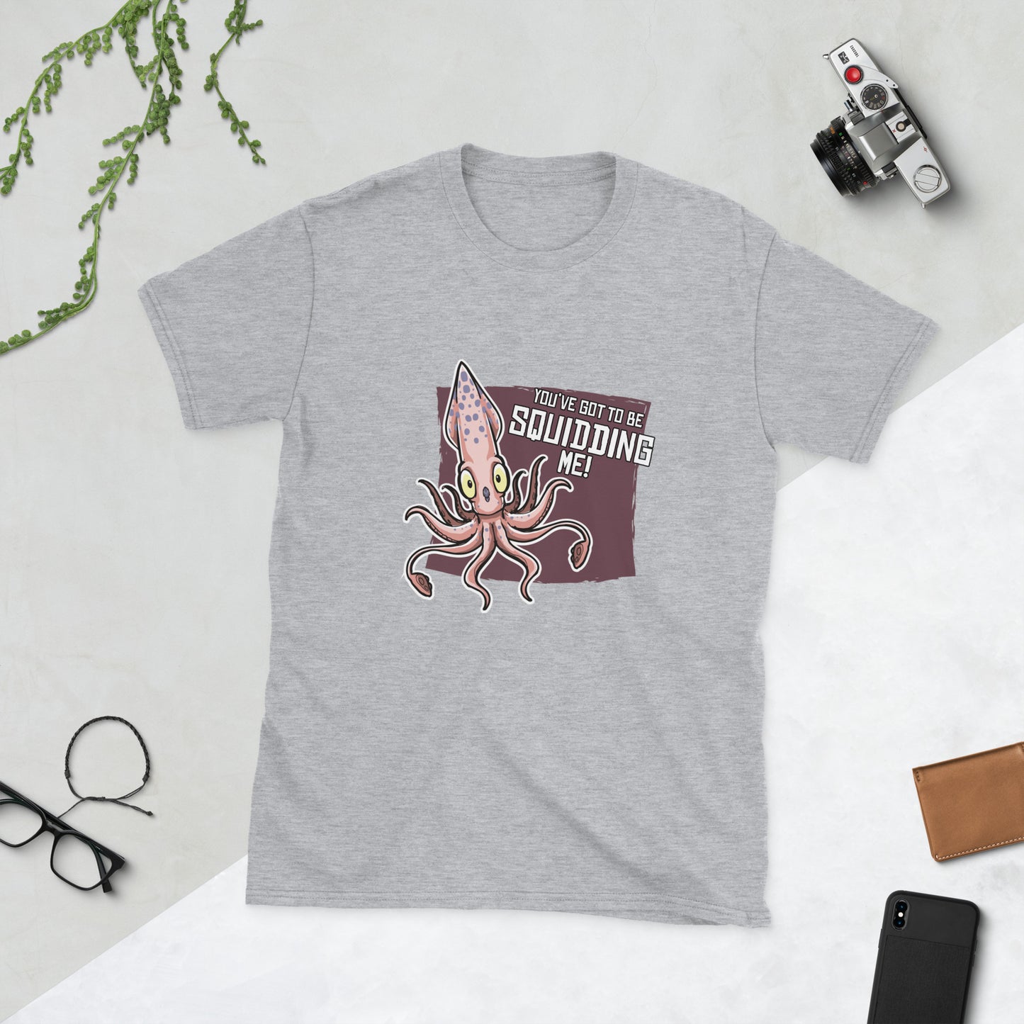 You've Got To Be Squidding Me Short-Sleeve Unisex T-Shirt Level 1 Gamers Sport Grey S