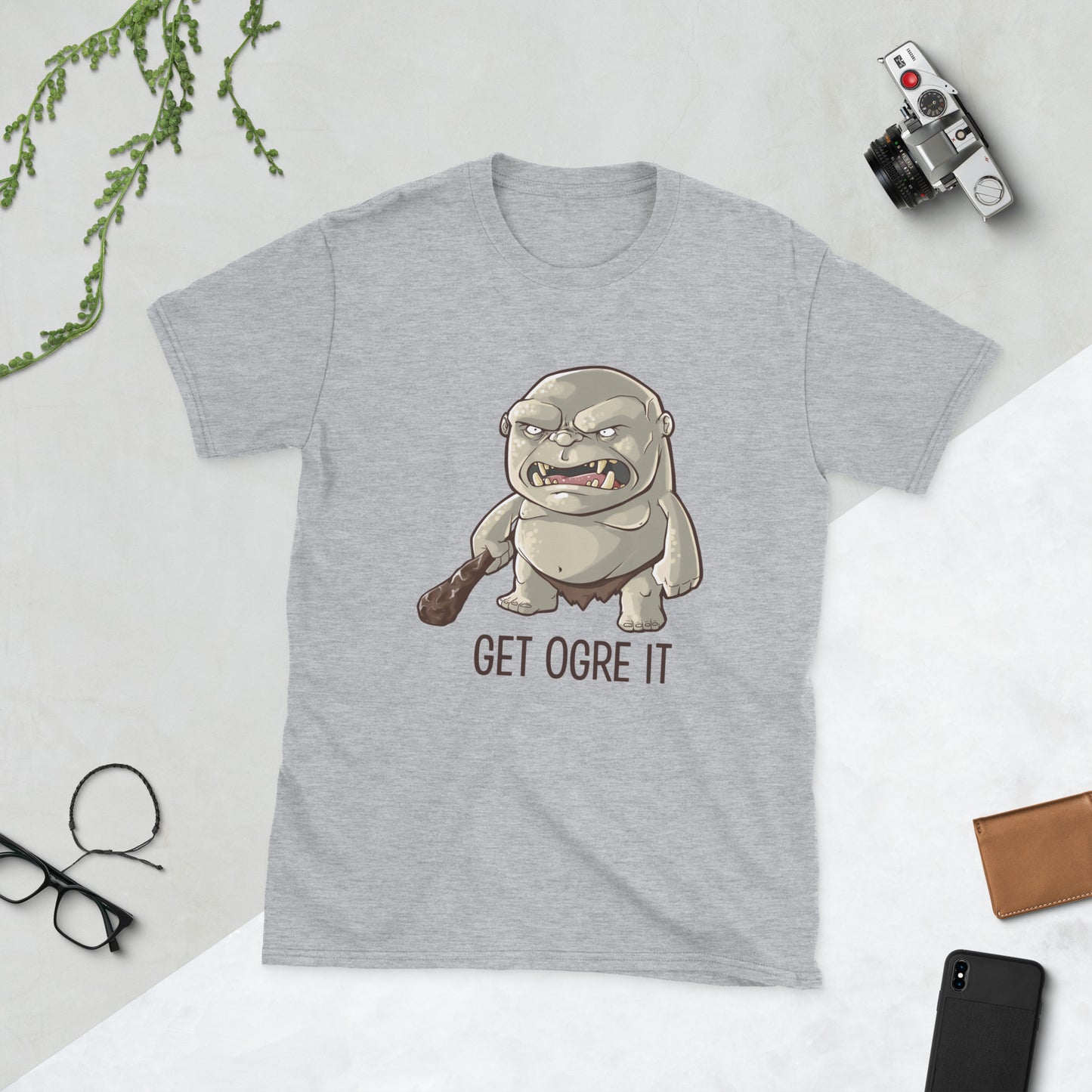 Get Ogre It Short-Sleeve Unisex T-Shirt Level 1 Gamers Sport Grey S