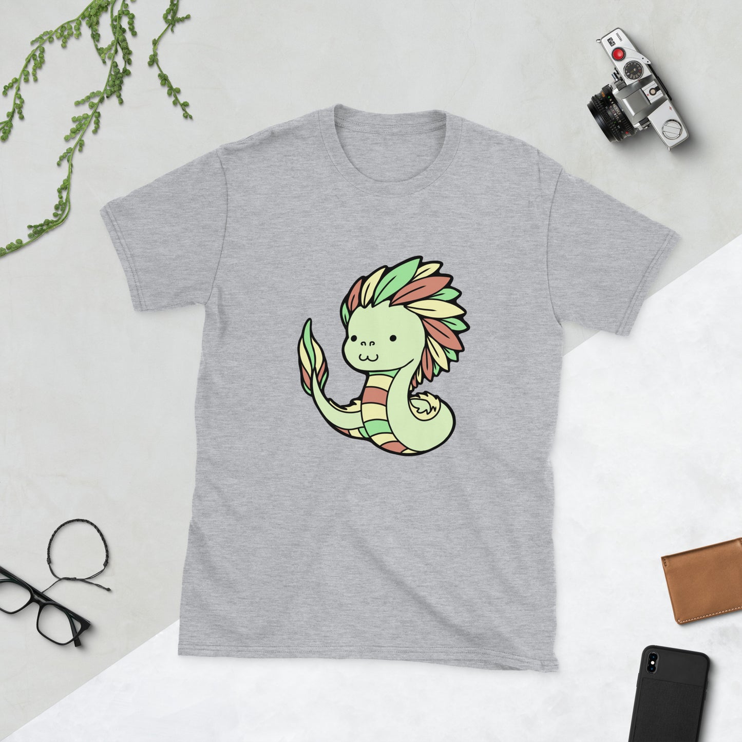 Quetzalcoatl Short-Sleeve Unisex T-Shirt Level 1 Gamers Sport Grey S