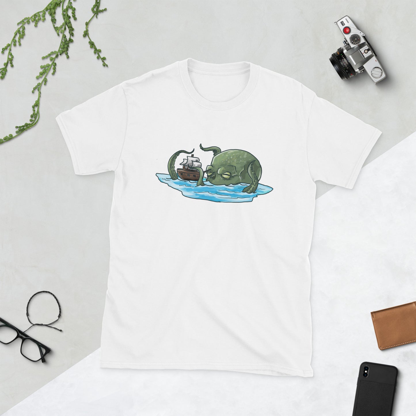 What's Kraken Short-Sleeve Unisex T-Shirt Level 1 Gamers White S