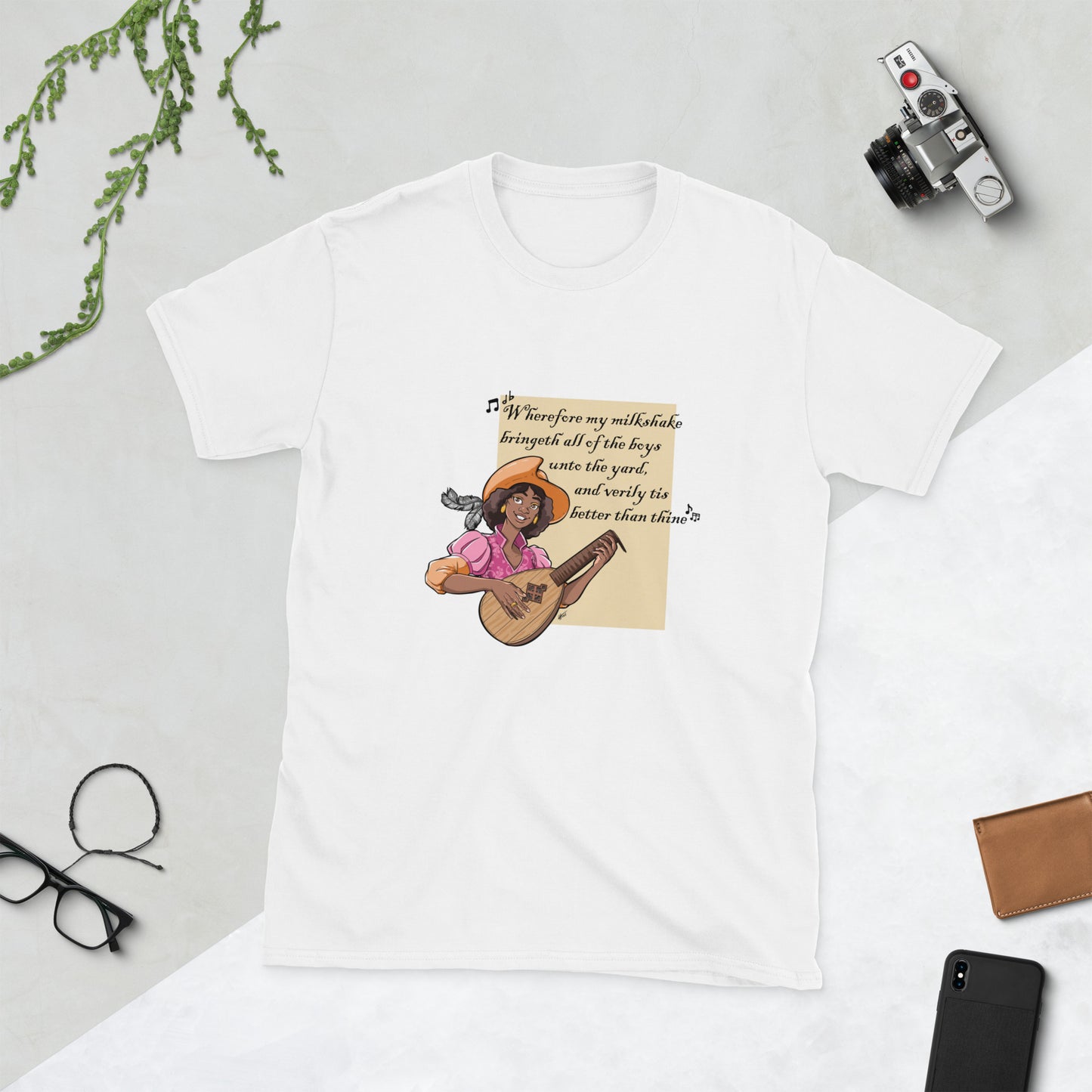 Bard Milkshake (Female) Short-Sleeve Unisex T-Shirt Level 1 Gamers White S