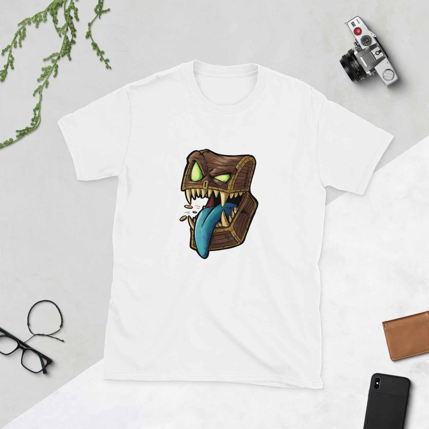 Mimic Chest Short-Sleeve Unisex T-Shirt Level 1 Gamers White S