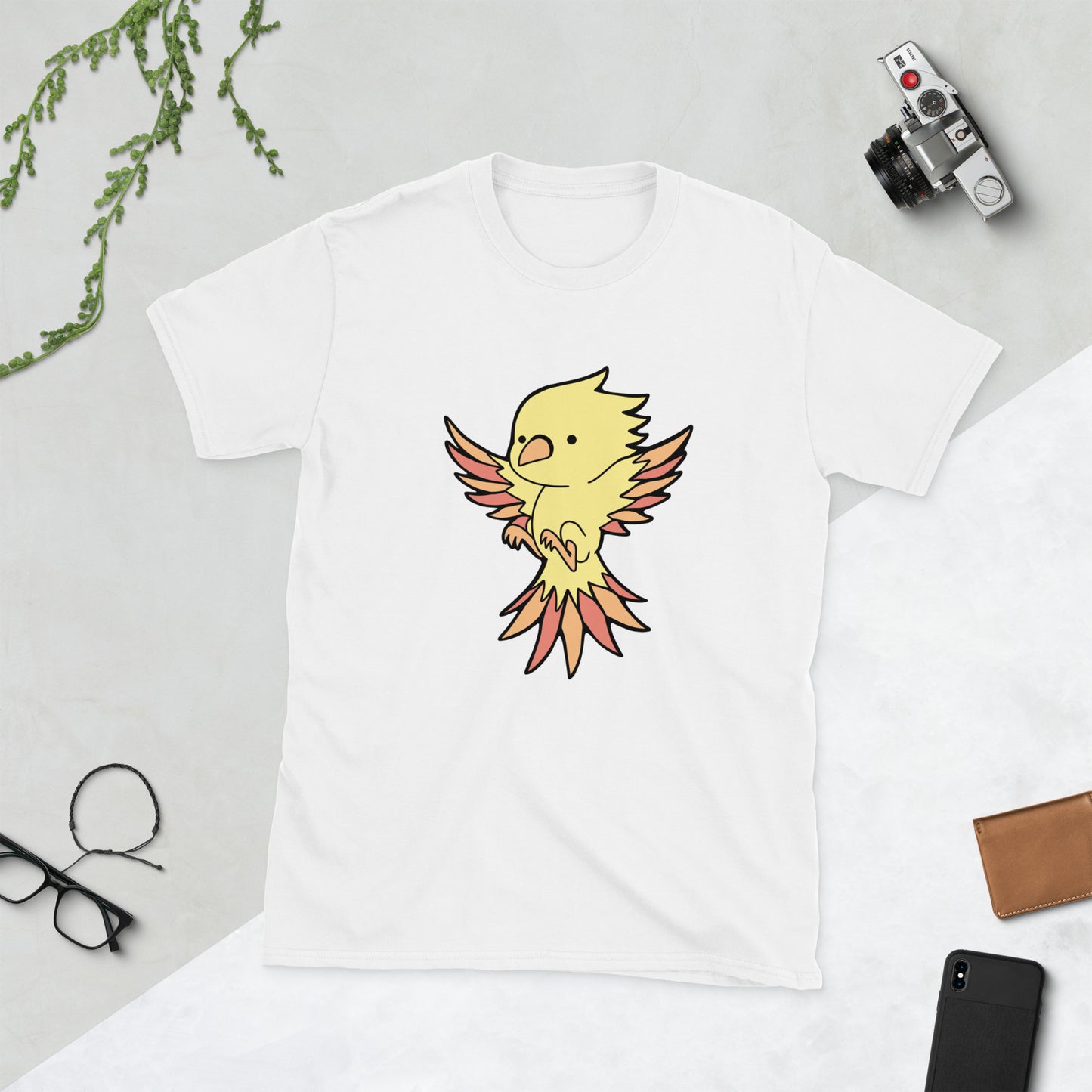 Phoenix Bird Short-Sleeve Unisex T-Shirt Level 1 Gamers White S