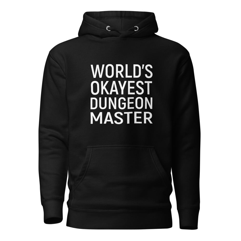 World's Okayest Dungeon Master Unisex Hoodie Level 1 Gamers Black S