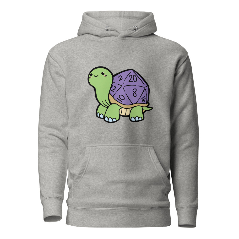 D20 Turtle Unisex Hoodie  Level 1 Gamers Carbon Grey S 