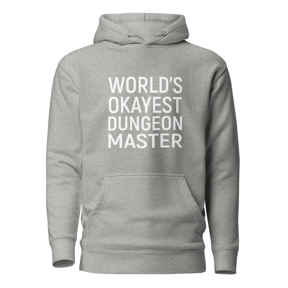 World's Okayest Dungeon Master Unisex Hoodie Level 1 Gamers Carbon Grey S