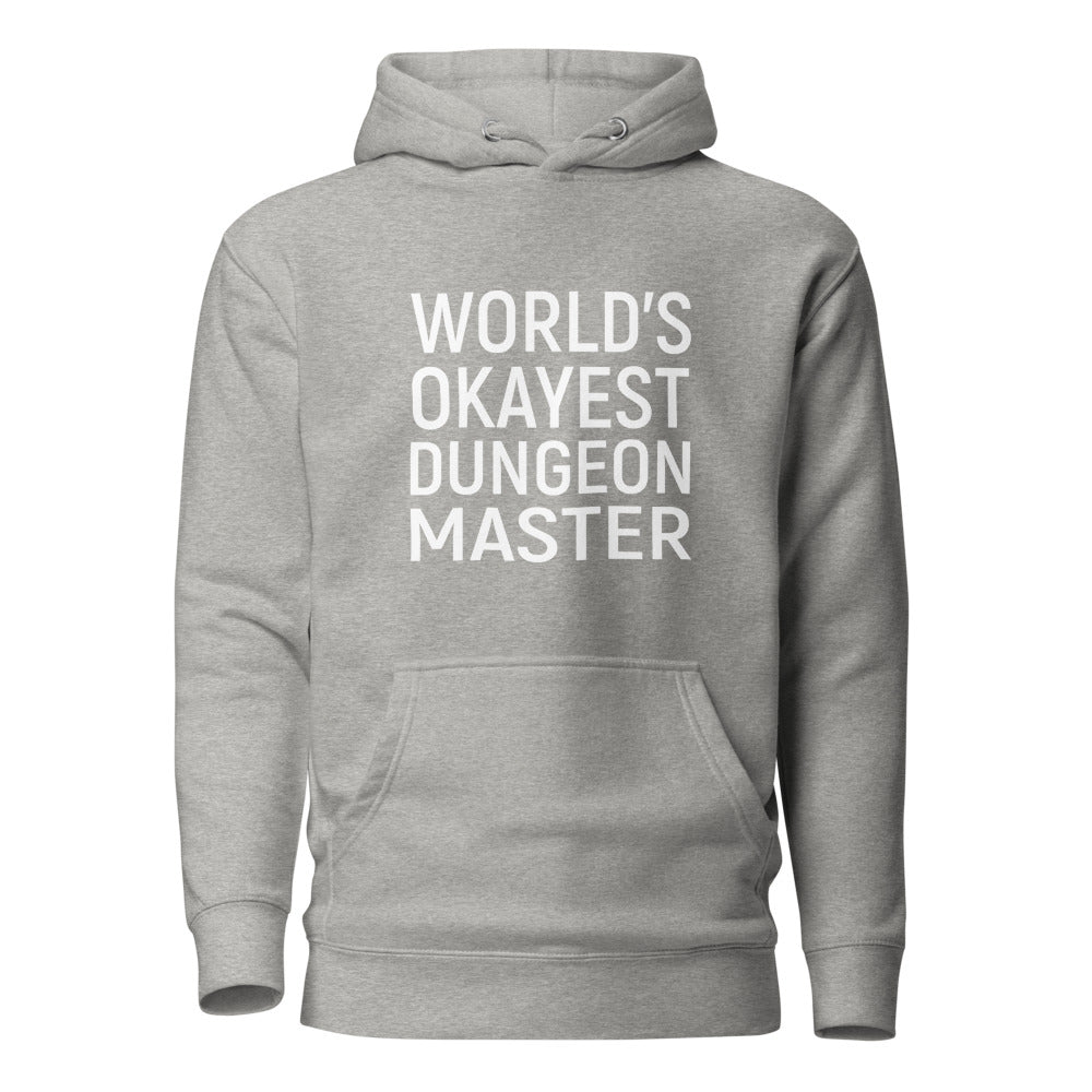World's Okayest Dungeon Master Unisex Hoodie  Level 1 Gamers Carbon Grey S 