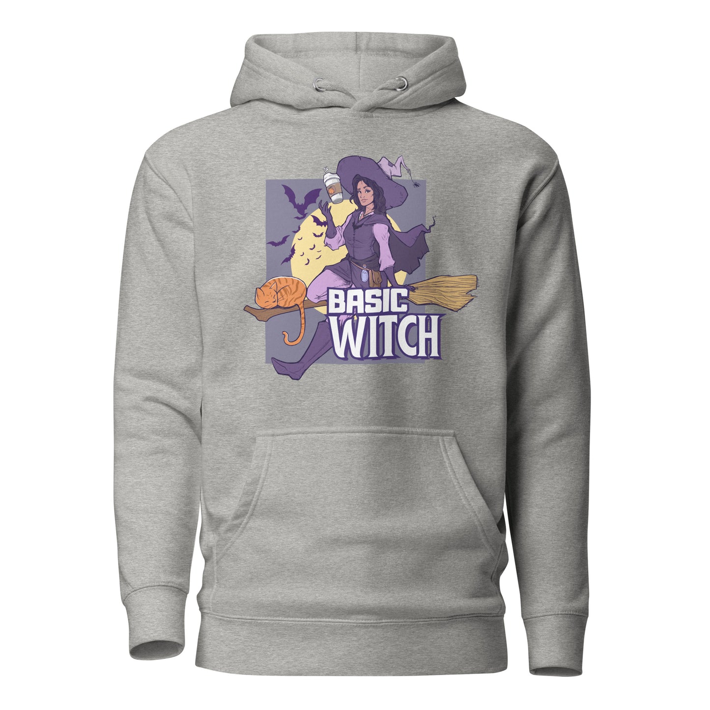 Basic Witch Unisex Hoodie Level 1 Gamers Carbon Grey S
