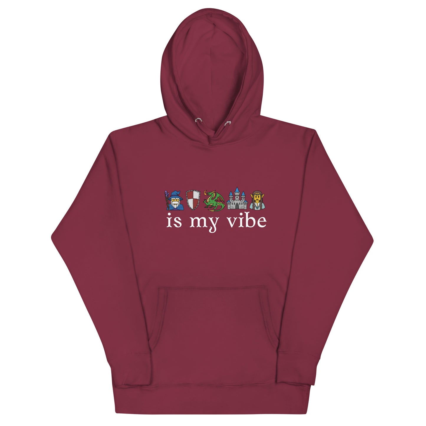 Fantasy is my vibe Unisex Hoodie Level 1 Gamers Maroon S
