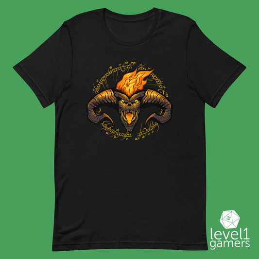 Balrog Unisex t-shirt Level 1 Gamers Black XS
