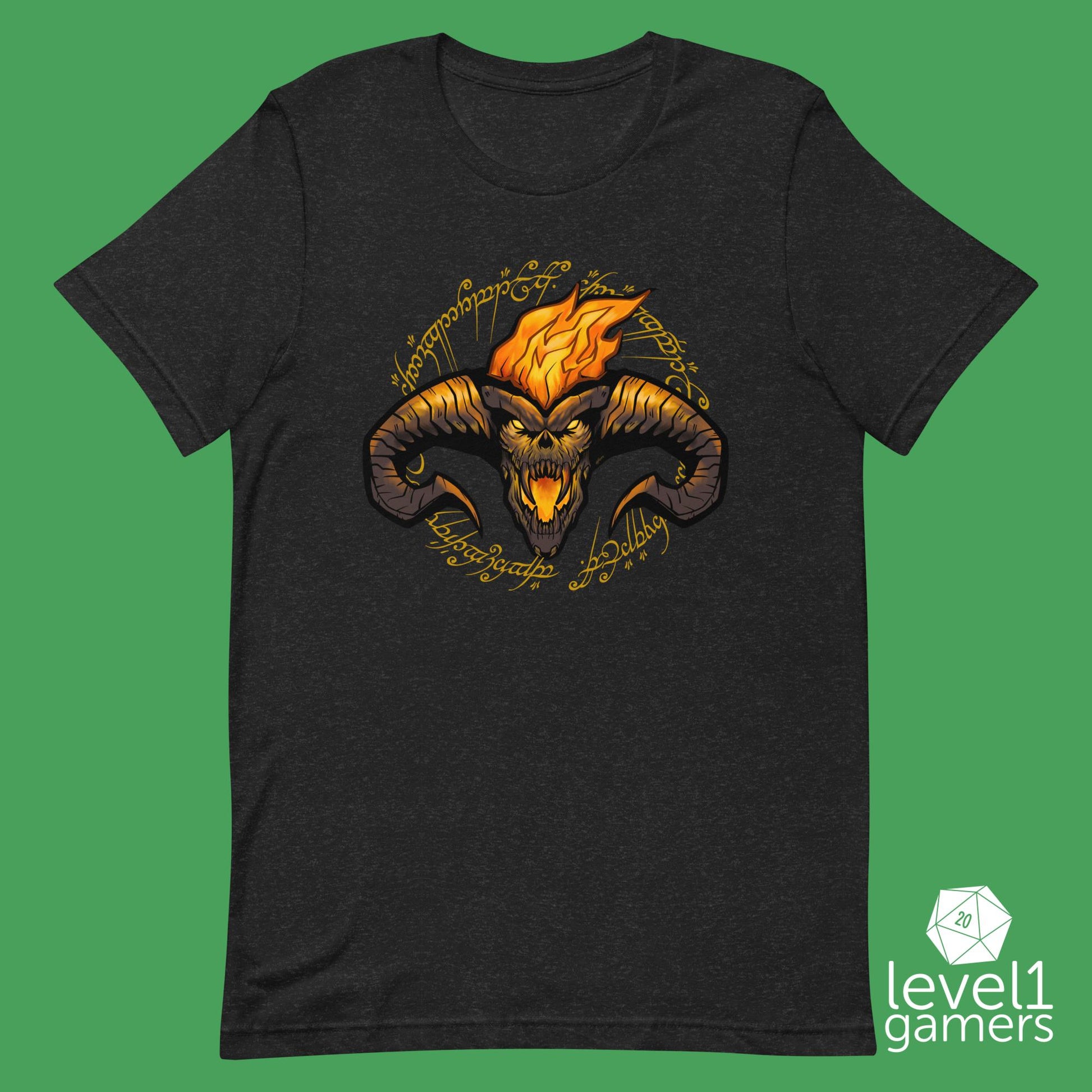 Balrog Unisex t-shirt Level 1 Gamers Black Heather XS