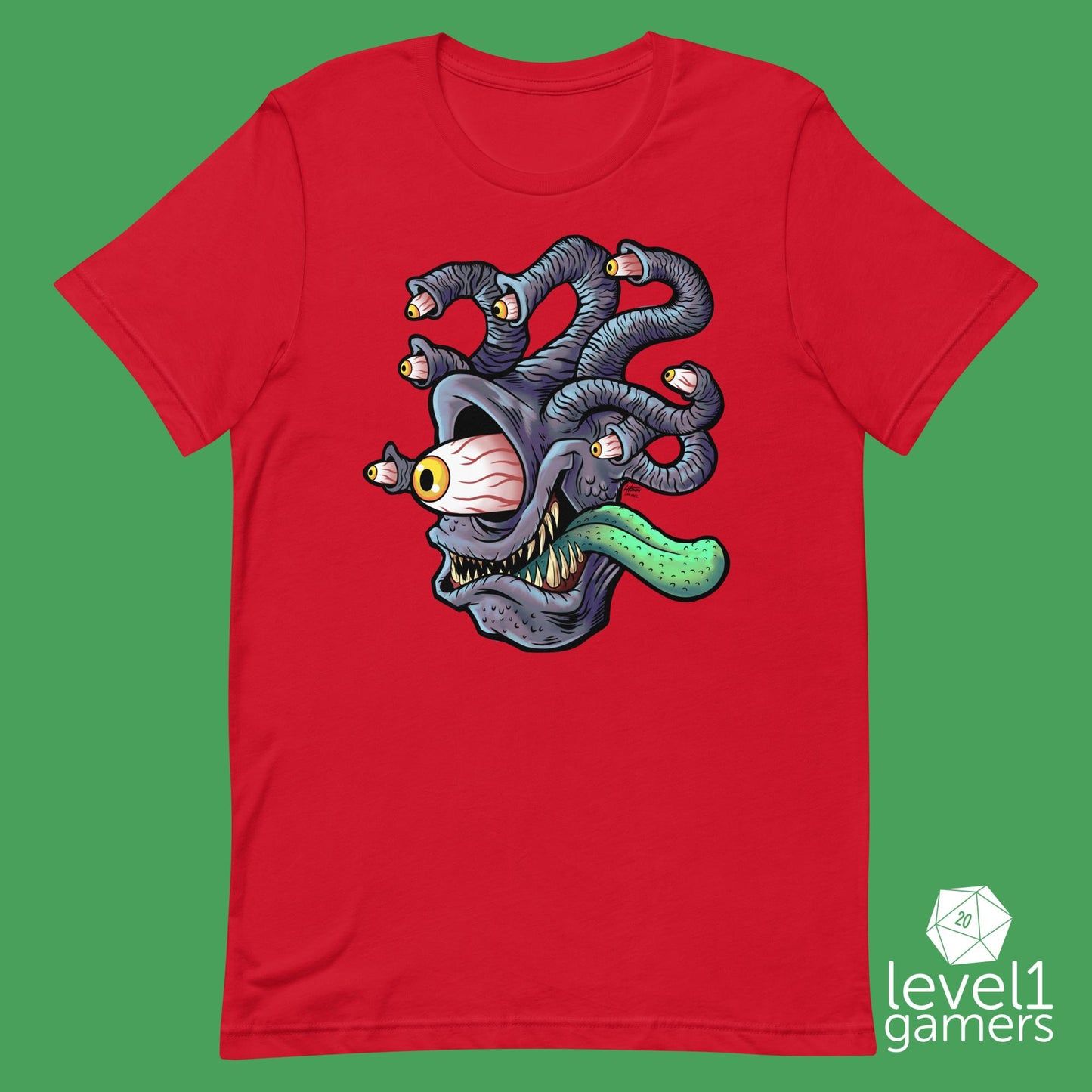 Eyestalker Unisex t-shirt Level 1 Gamers Red XS