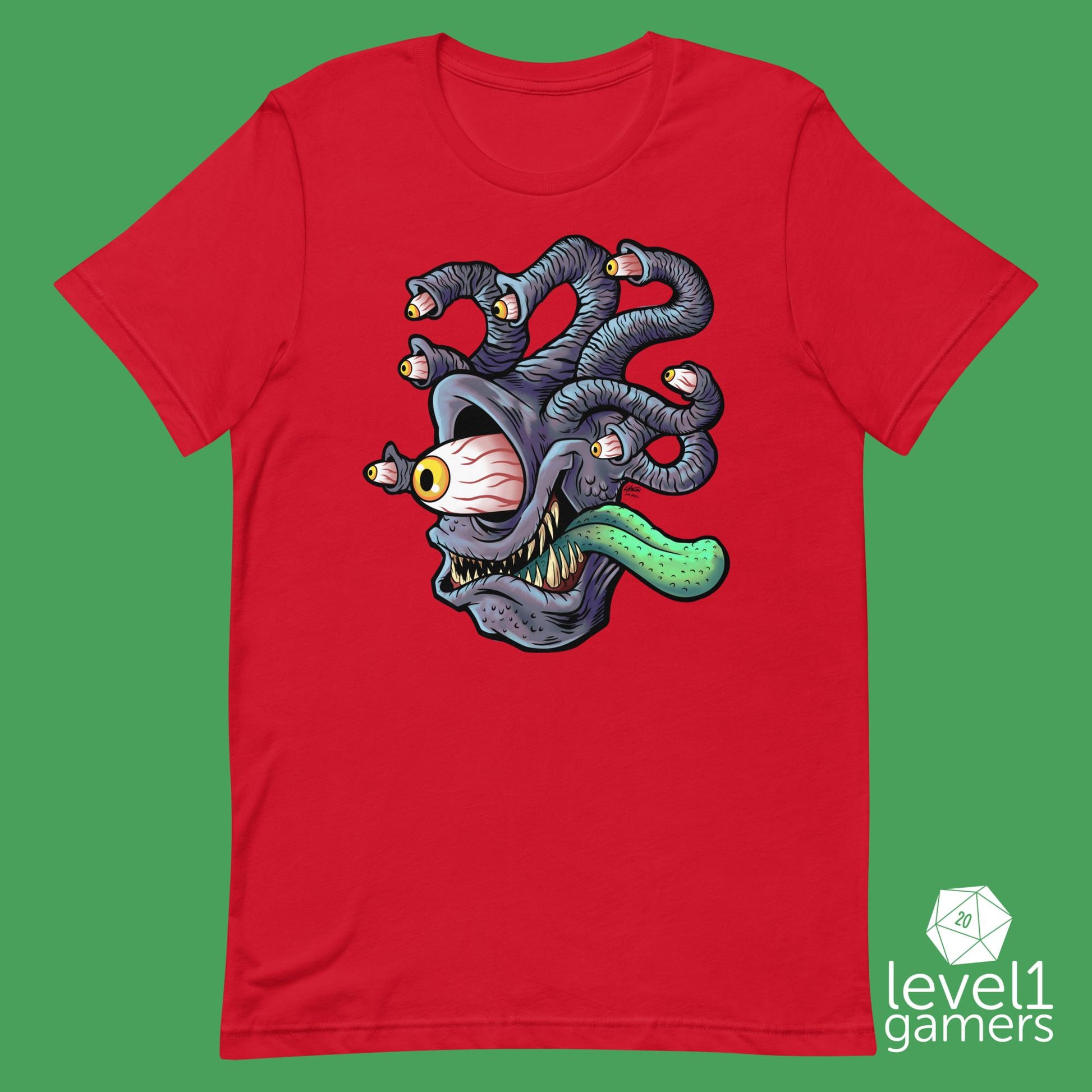 Eyestalker Unisex t-shirt Level 1 Gamers Red XS