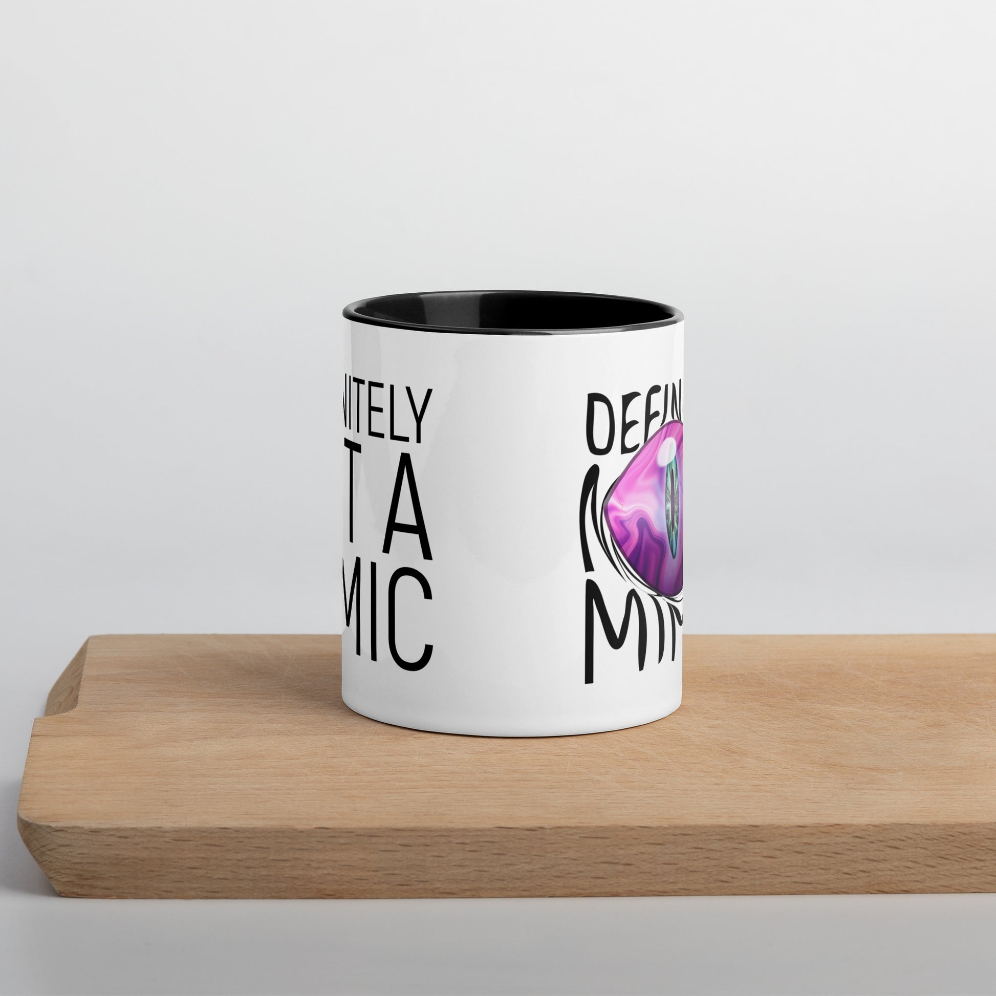 Definitely NOT a Mimic Double sided Mug with Color Inside  Level 1 Gamers