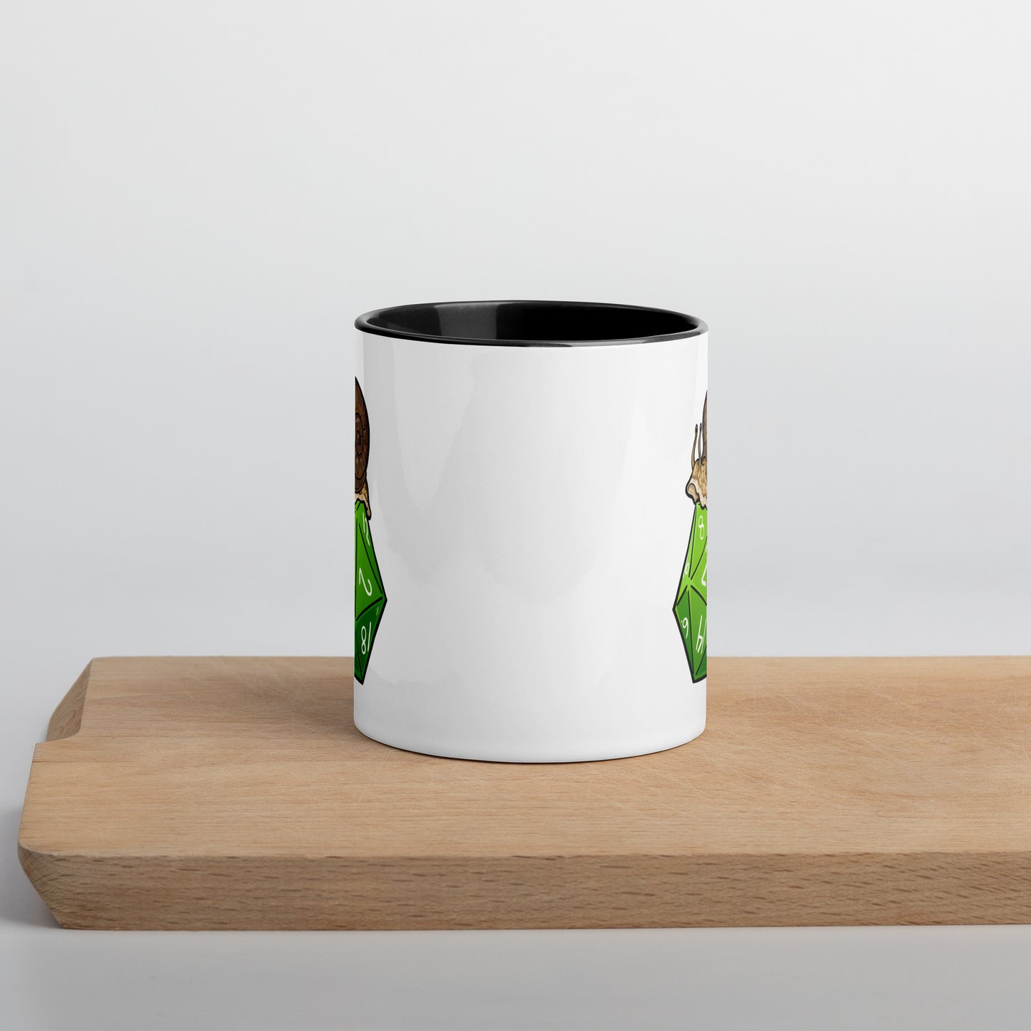D20 Snail Mug with Color Inside Level 1 Gamers