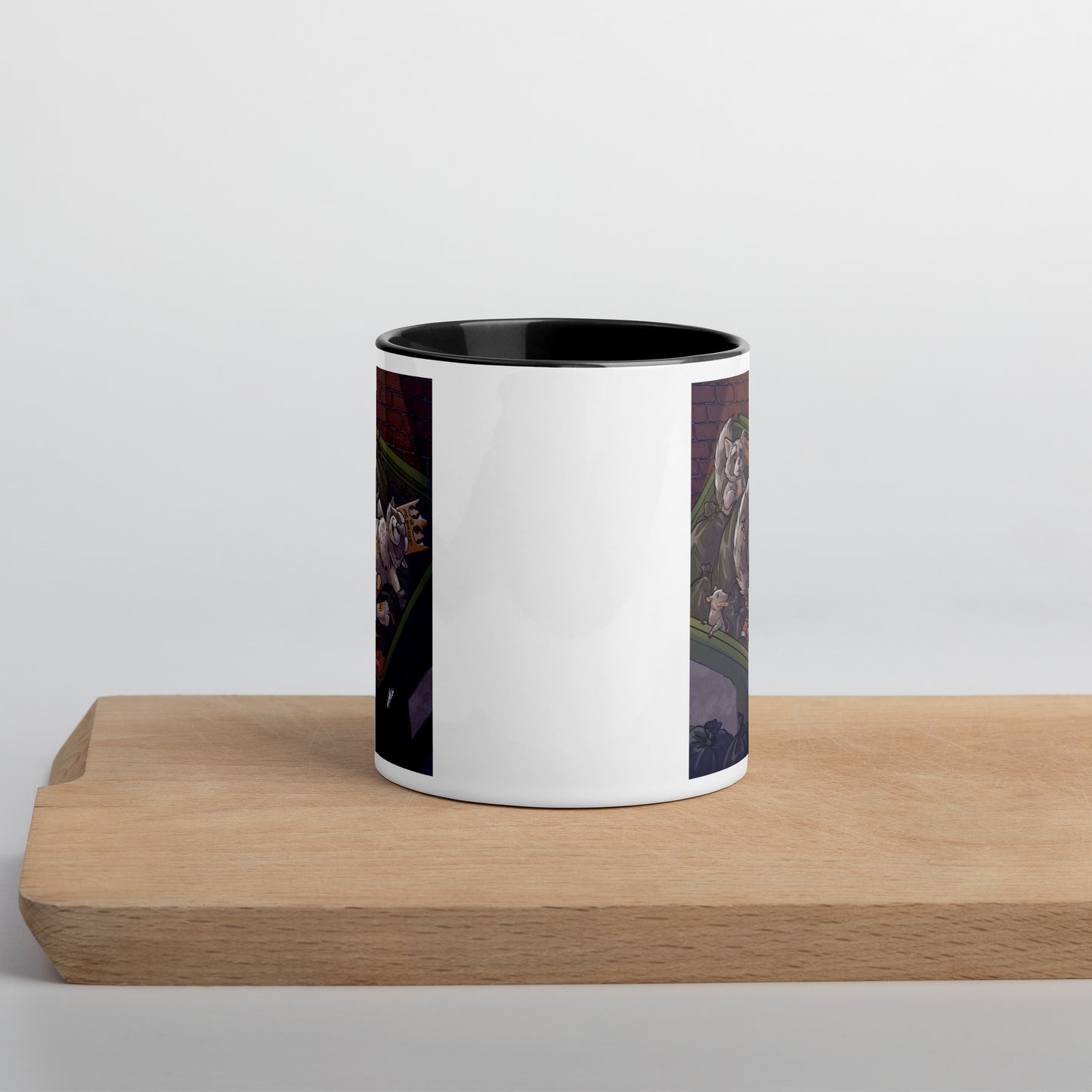 King of the Dumpster Raccoon Mug with Black Inside Level 1 Gamers