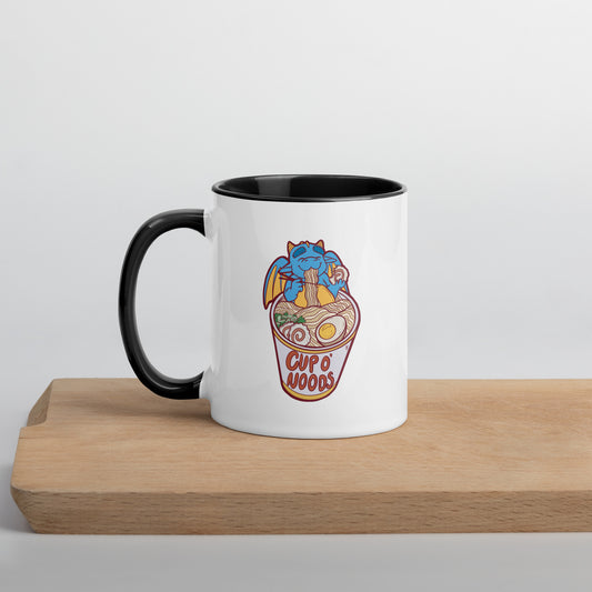 Cup O' Noods Dragon (Red) Mug with Color Inside  Level 1 Gamers Black 11 oz
