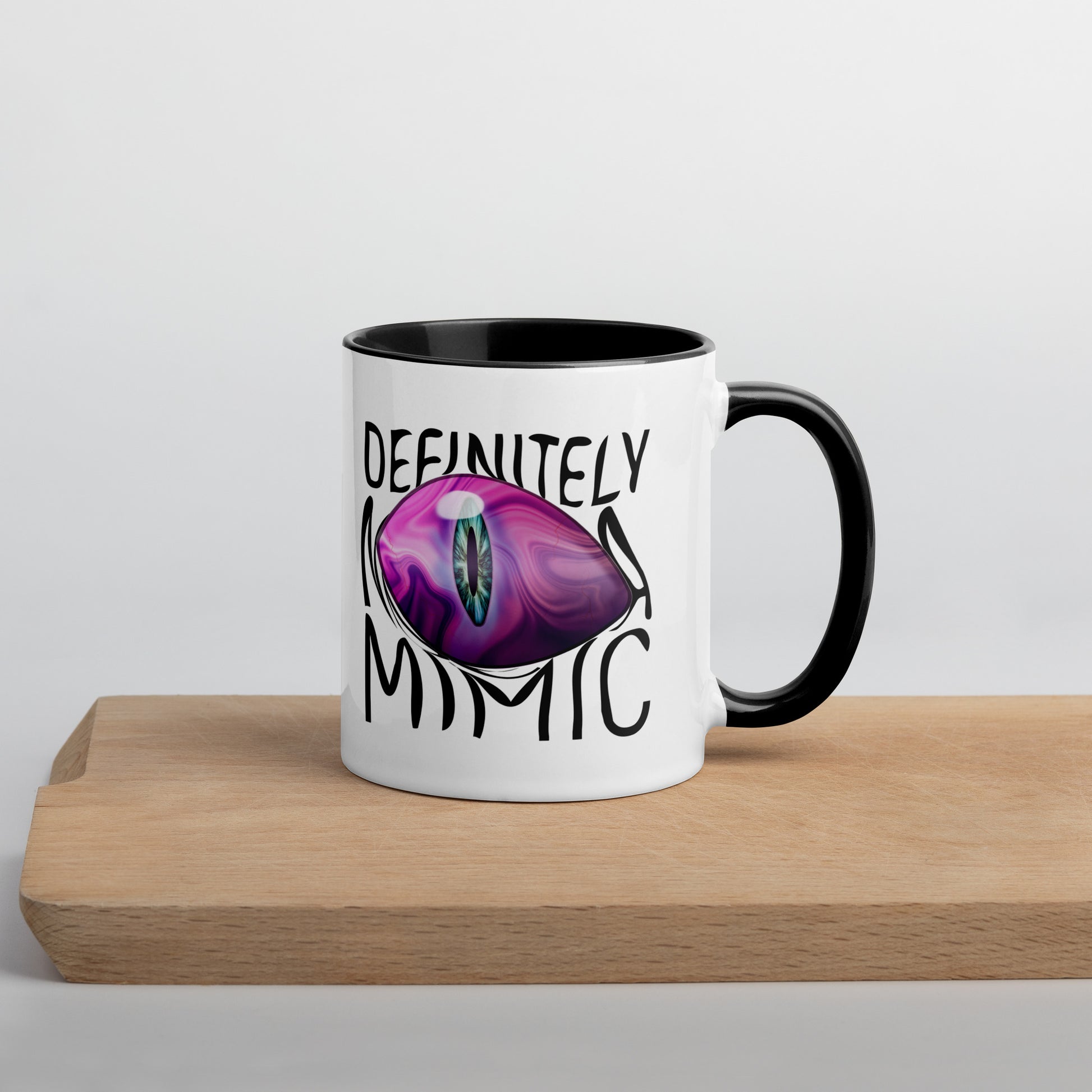 Definitely NOT a Mimic Double sided Mug with Color Inside  Level 1 Gamers
