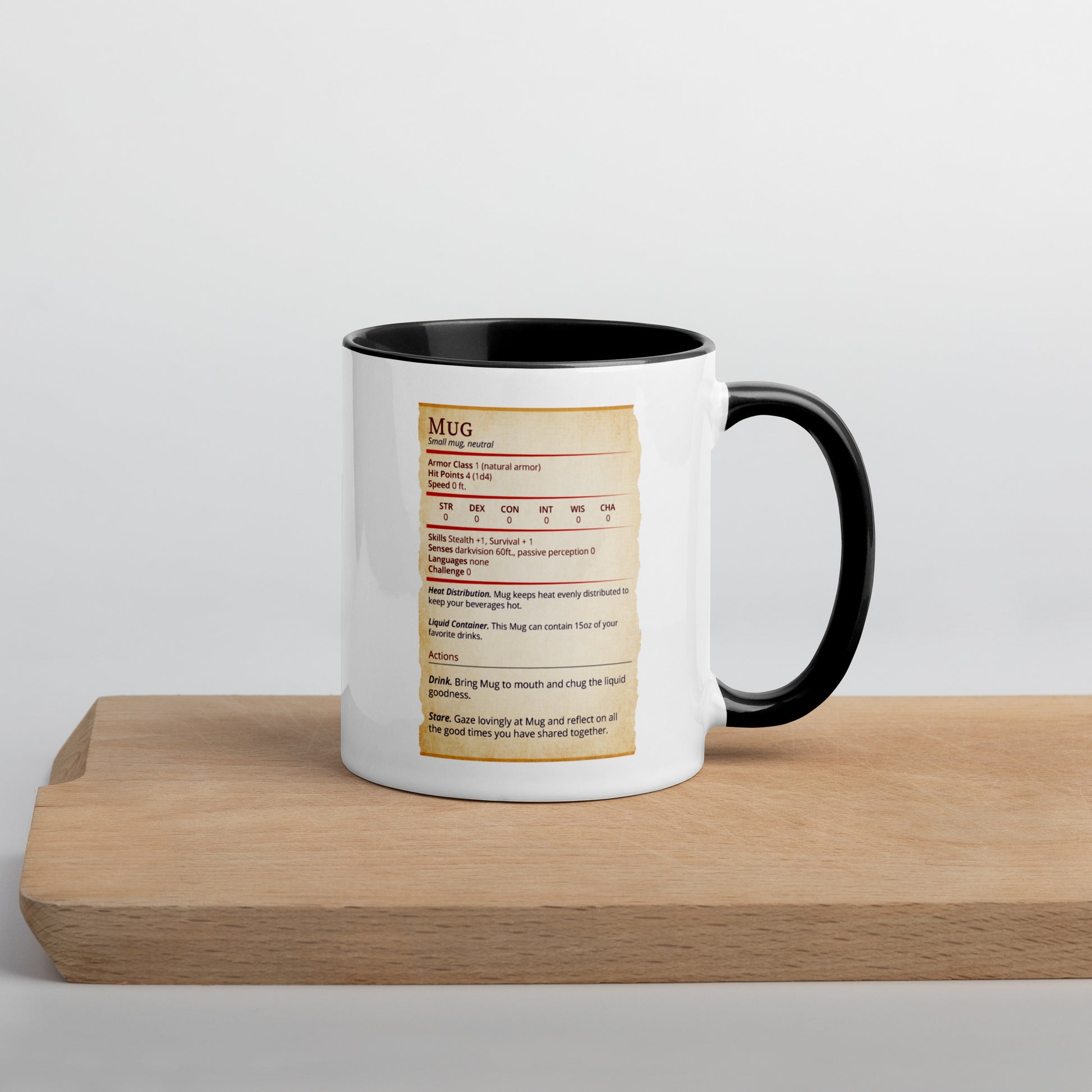 Mug Stat Card with Color Inside  Level 1 Gamers