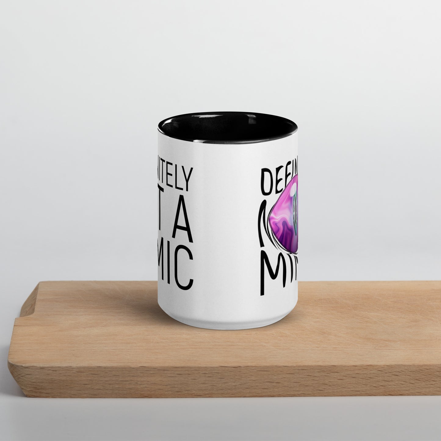 Definitely NOT a Mimic Double sided Mug with Color Inside Level 1 Gamers