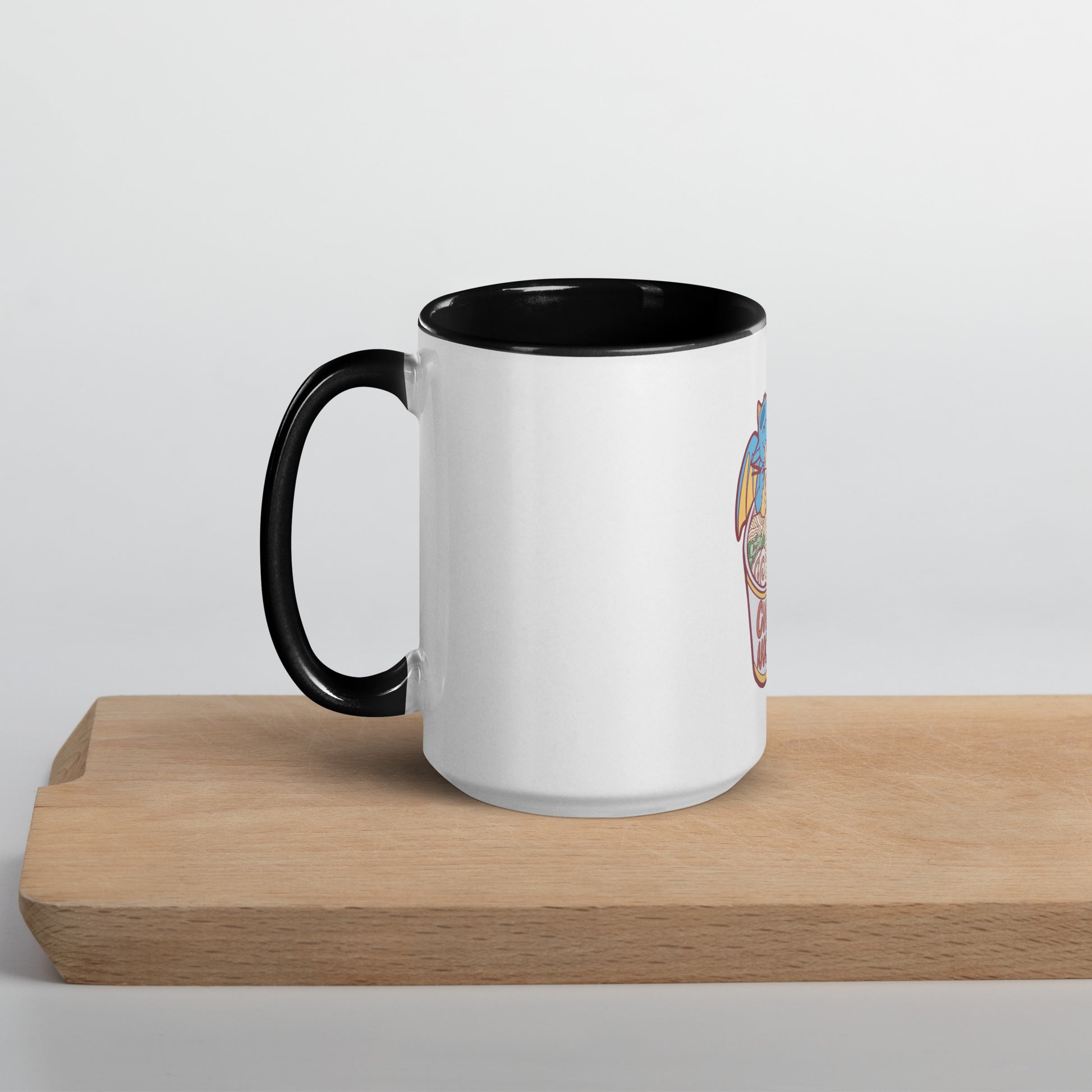 Cup O' Noods Dragon (Red) Mug with Color Inside  Level 1 Gamers Black 15 oz