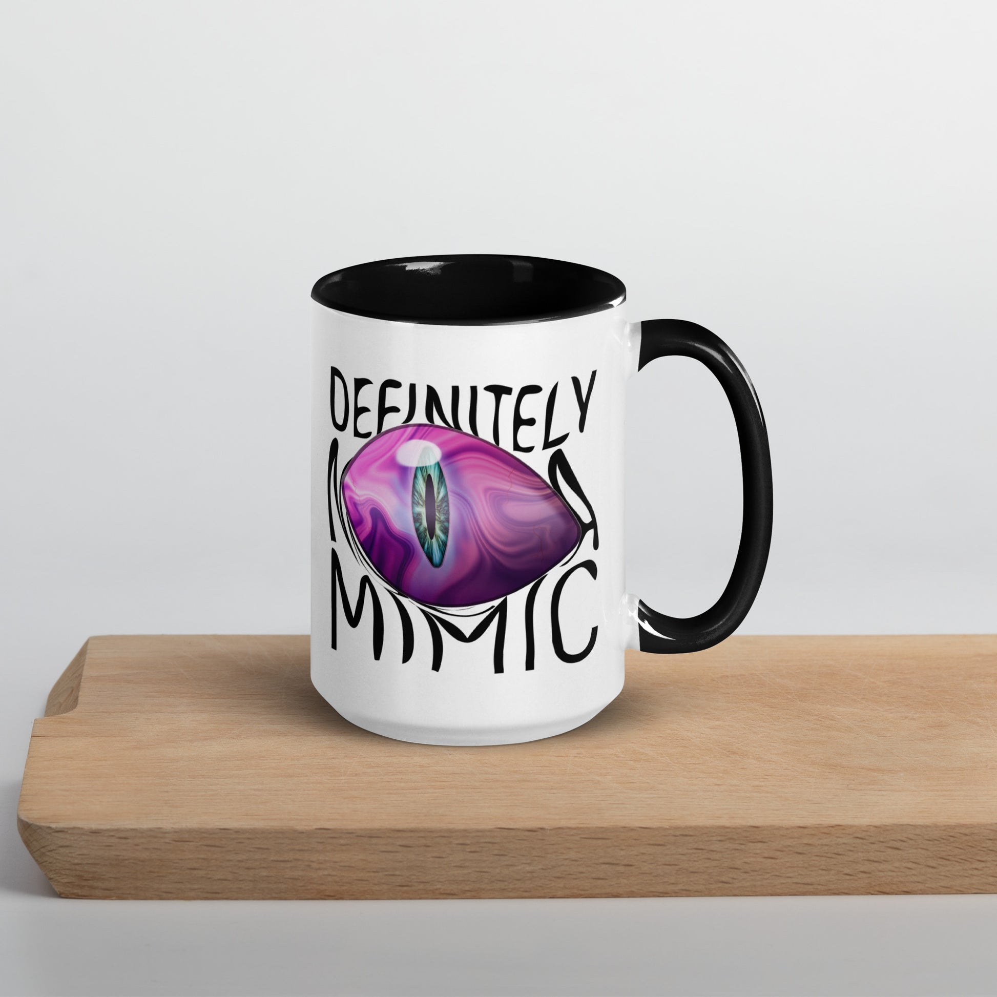 Definitely NOT a Mimic Double sided Mug with Color Inside  Level 1 Gamers