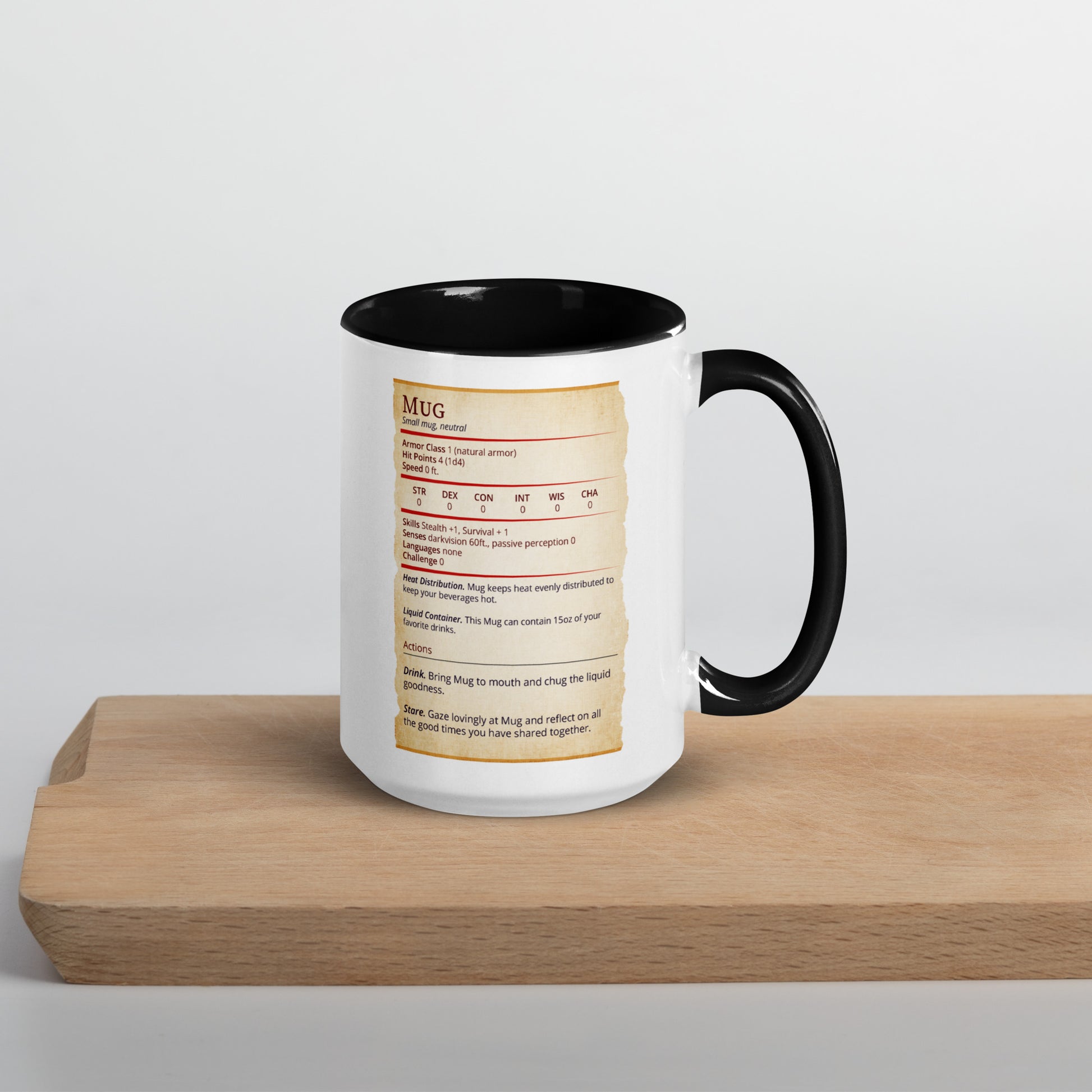 Mug Stat Card with Color Inside  Level 1 Gamers