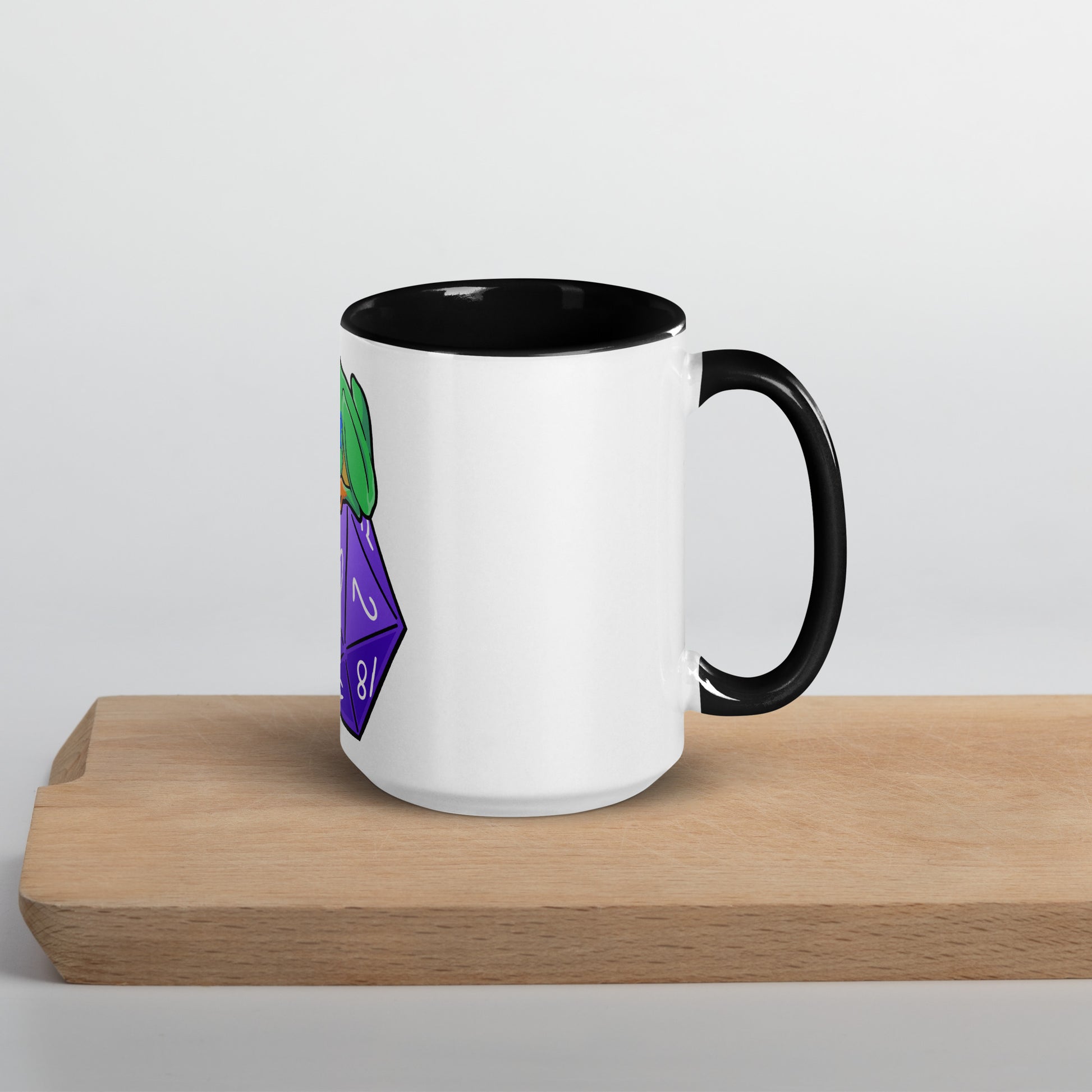 D20 Red-Eyed Tree Frog Mug with Color Inside  Level 1 Gamers