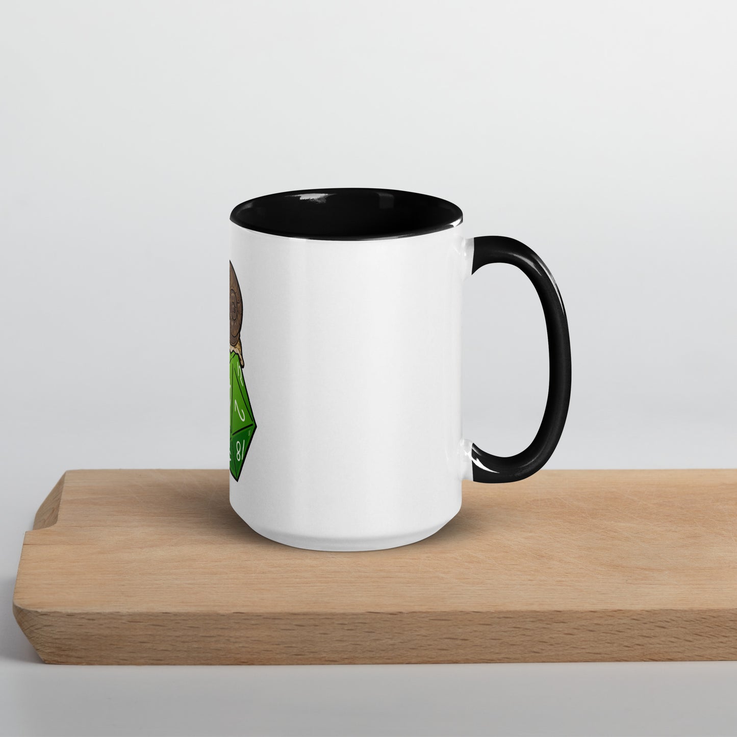 D20 Snail Mug with Color Inside Level 1 Gamers