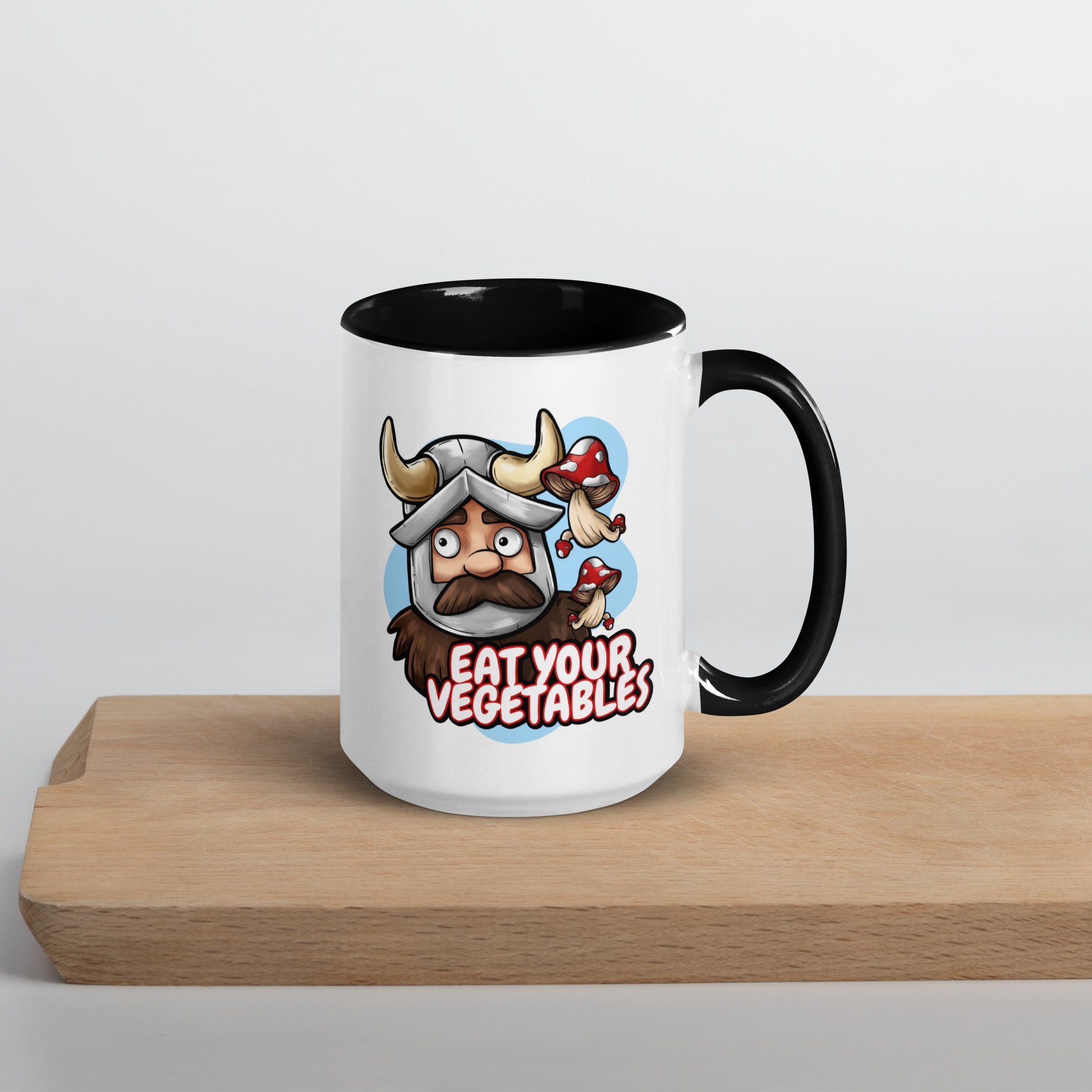 Eat Your Vegetables - Dungeon Meshi Mug  Level 1 Gamers Black 15 oz