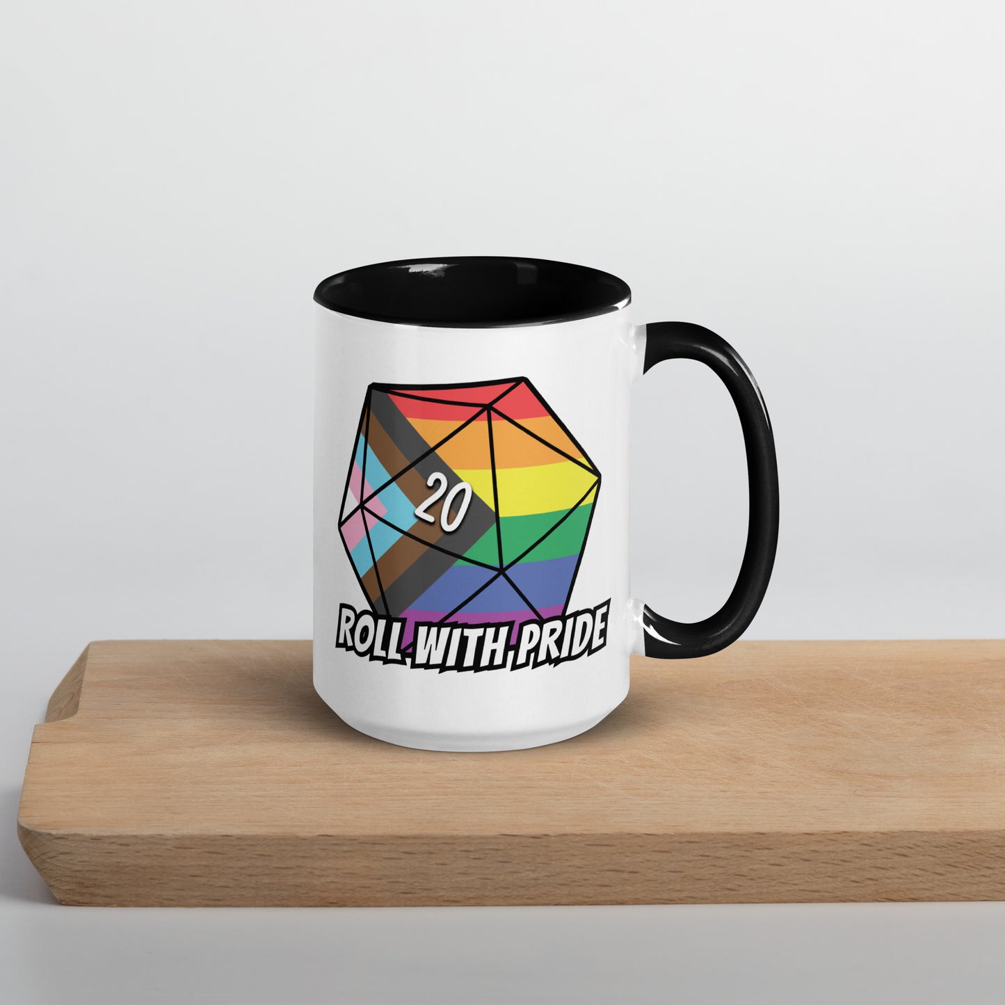 Roll with Pride Mug Level 1 Gamers Black 15 oz