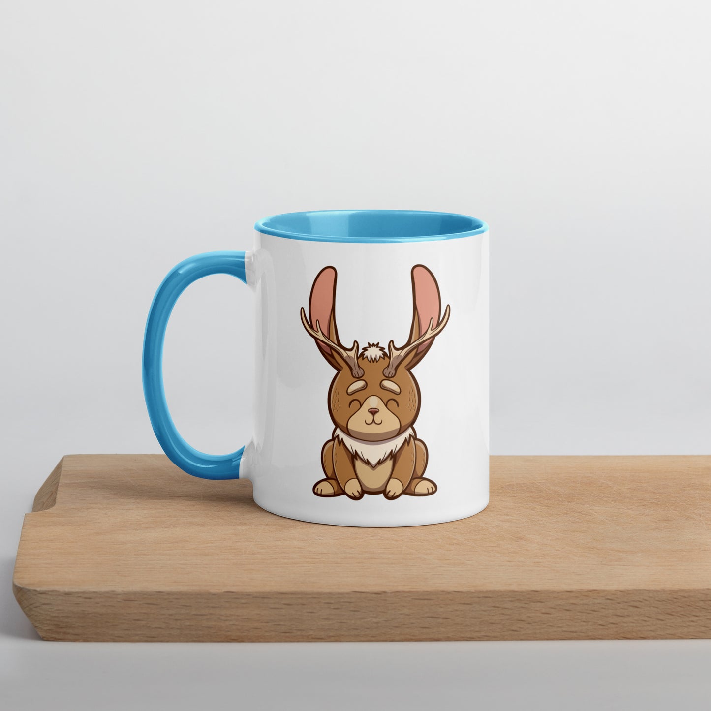 Jackalope Mug with Color Inside Level 1 Gamers Blue 11 oz